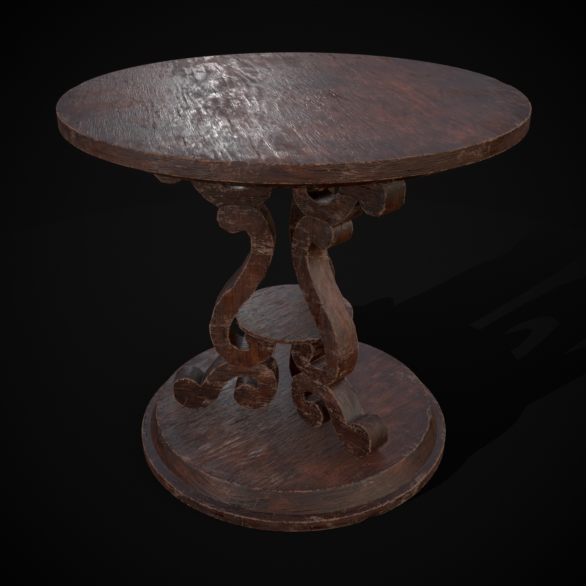 Medieval Antique Three Legged Table - 3D Model by Get Dead Entertainment