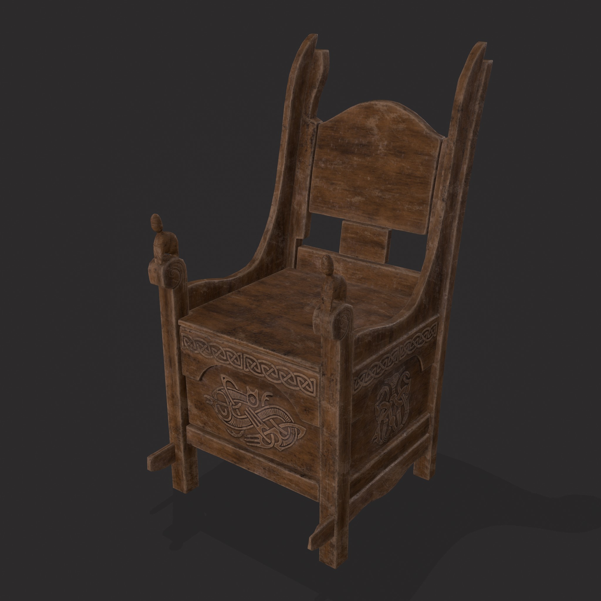 Medieval Designed Chair 3D Model by Get Dead Entertainment
