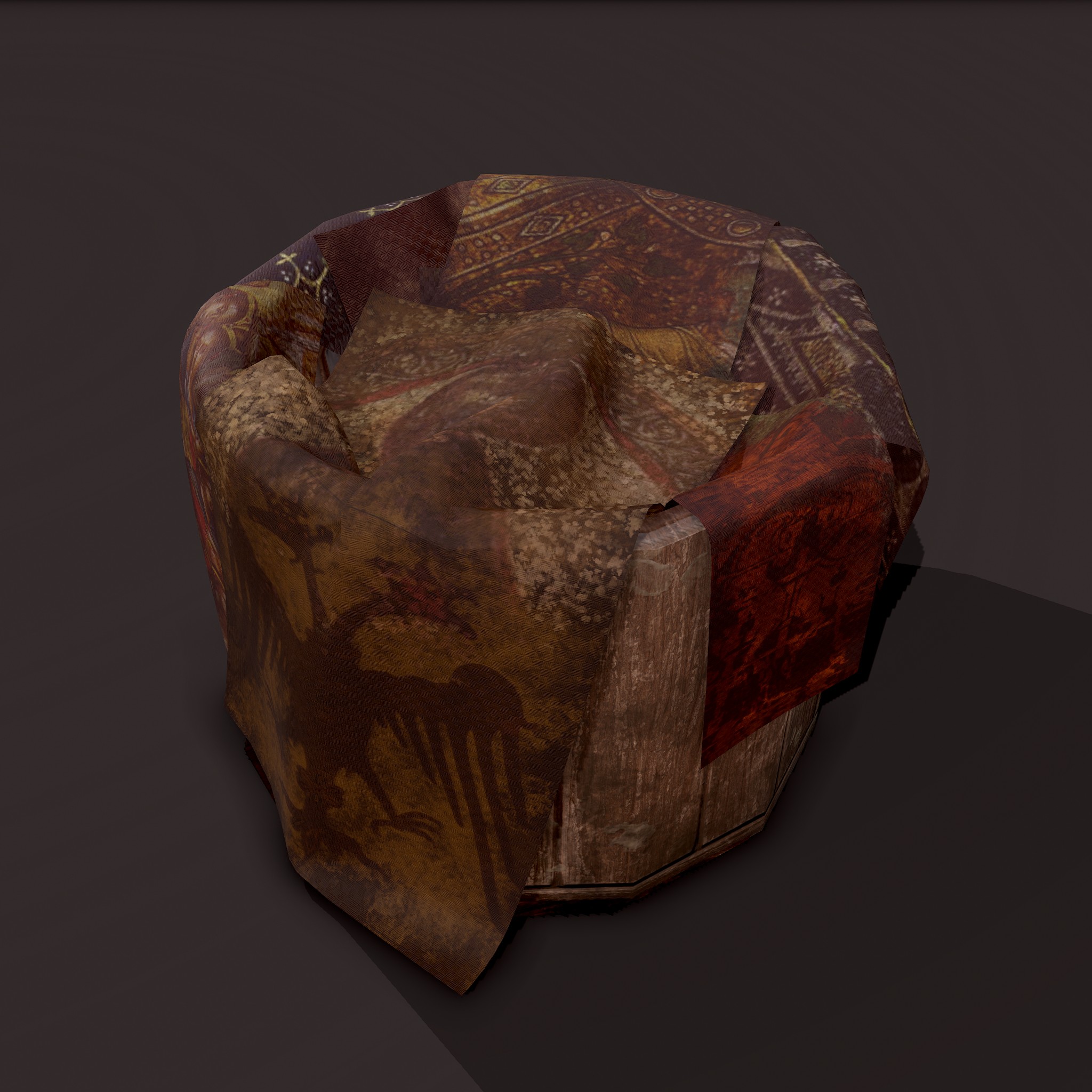 Medieval Fabric Bucket 3D Model by Get Dead Entertainment