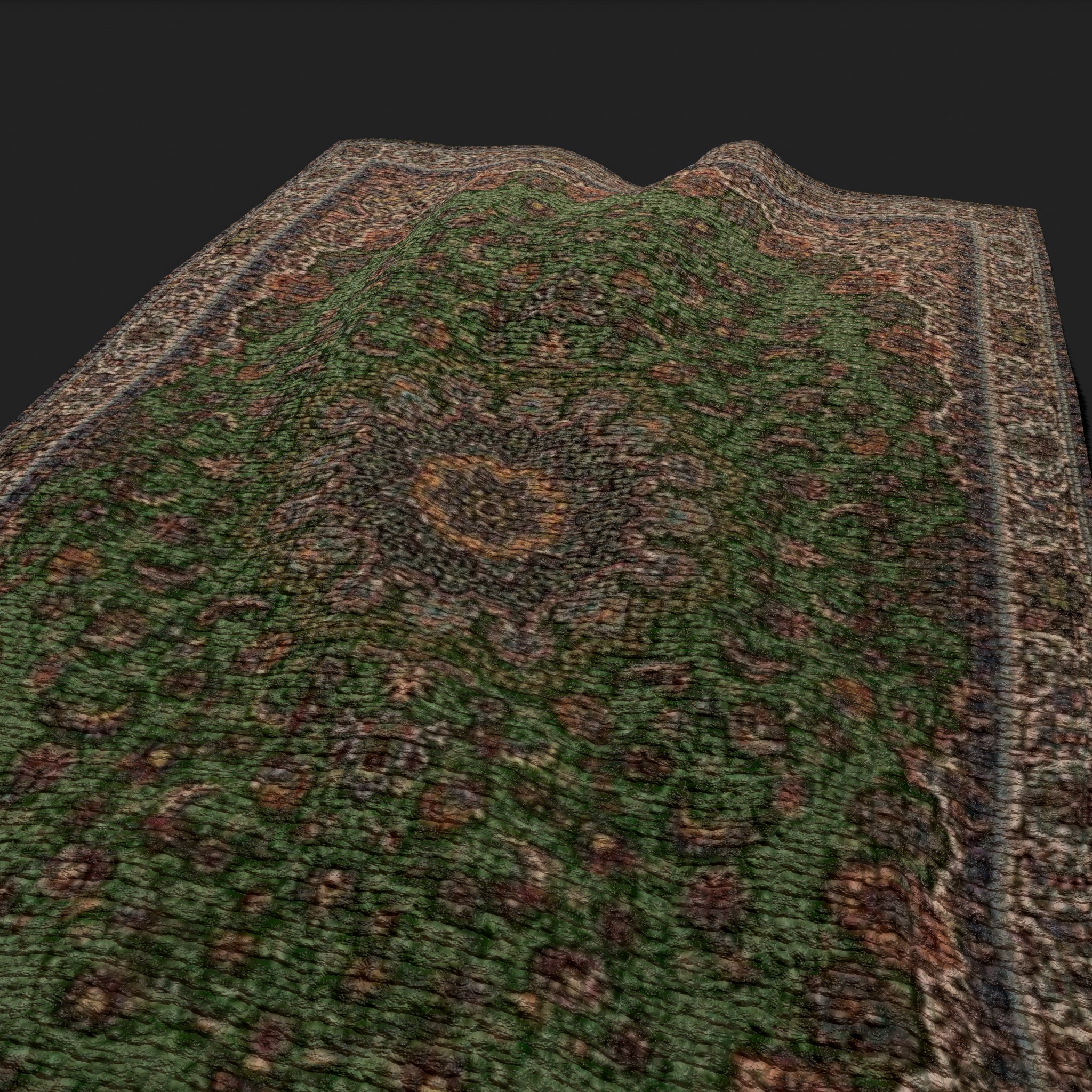 Medieval Green Designed Tapestry 3D Model by Get Dead Entertainment