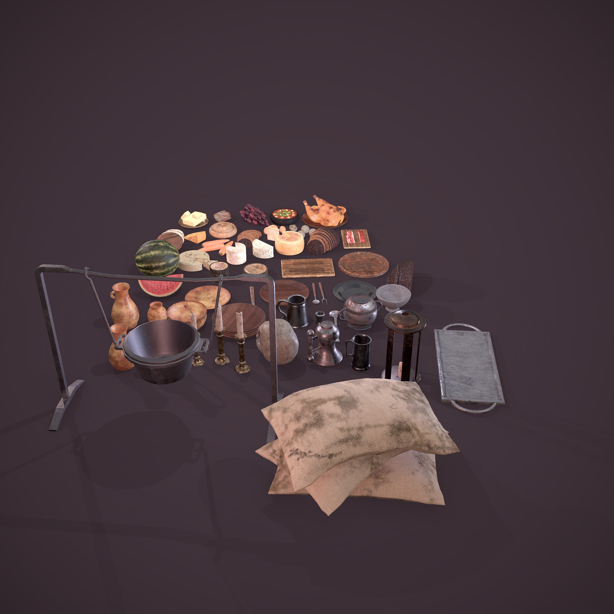 Medieval Kitchen Essentials - 3D Model by Get Dead Entertainment