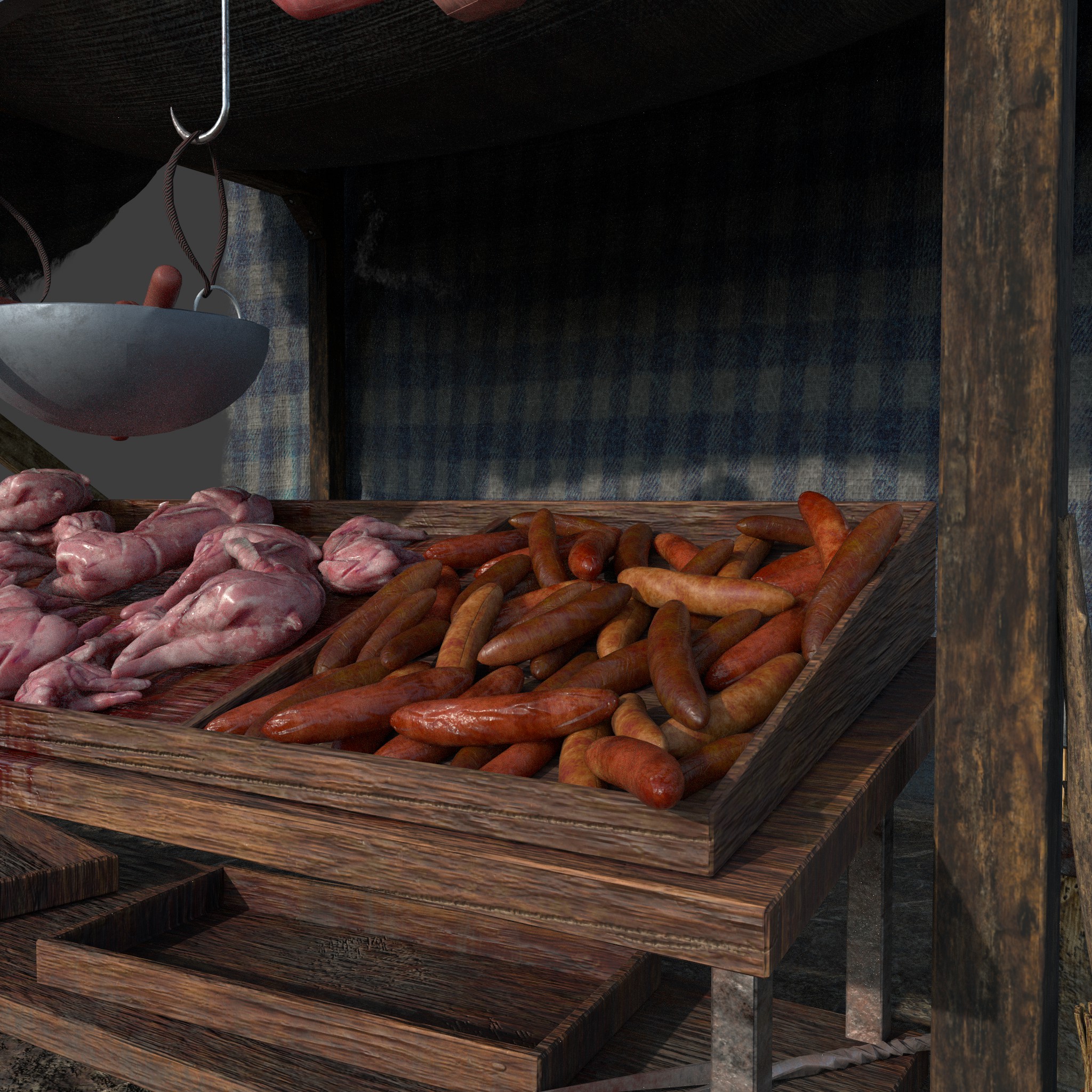 Medieval Meat Tent 3D Model by Get Dead Entertainment