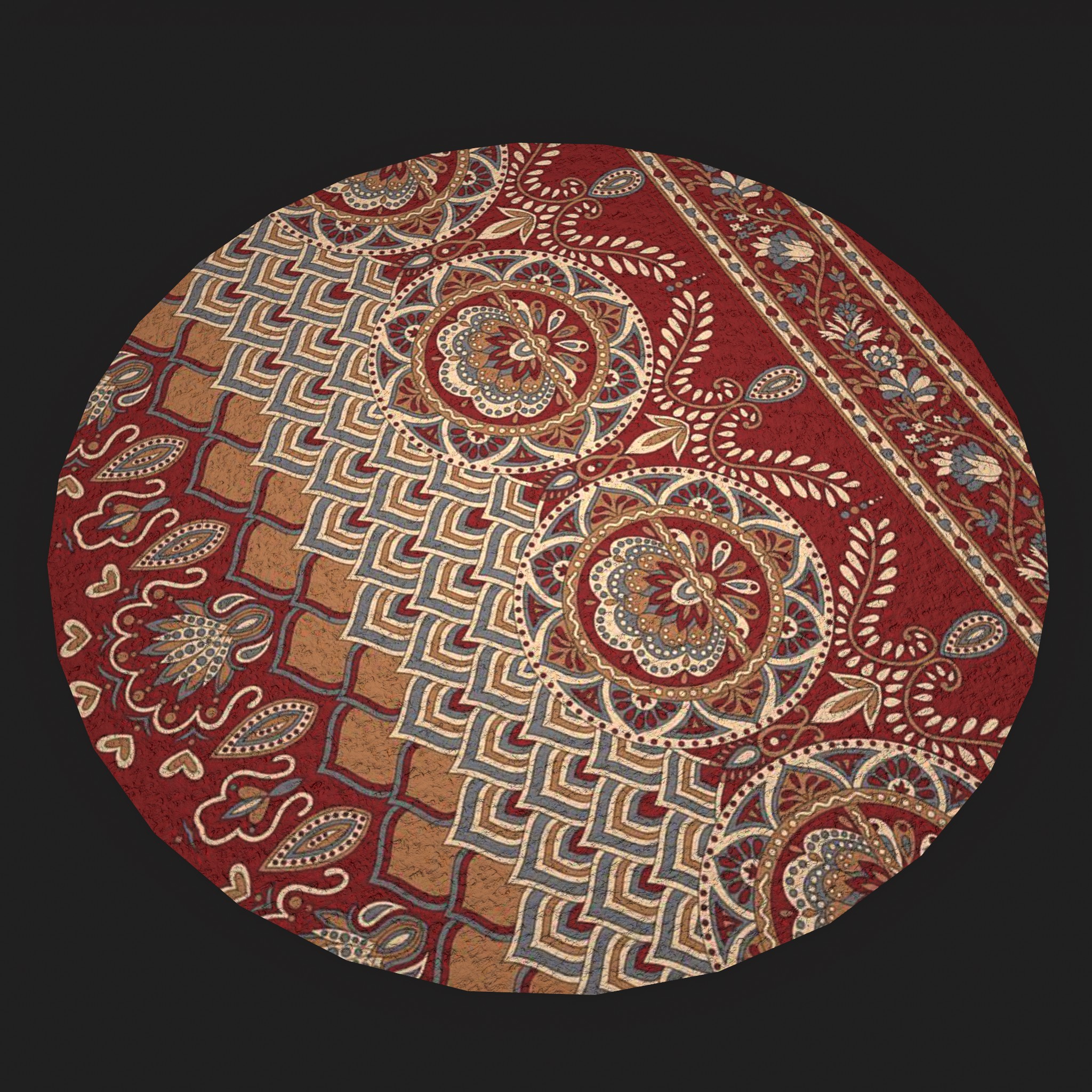 Medieval Round Tapestry Design 7 3D Model by Get Dead Entertainment