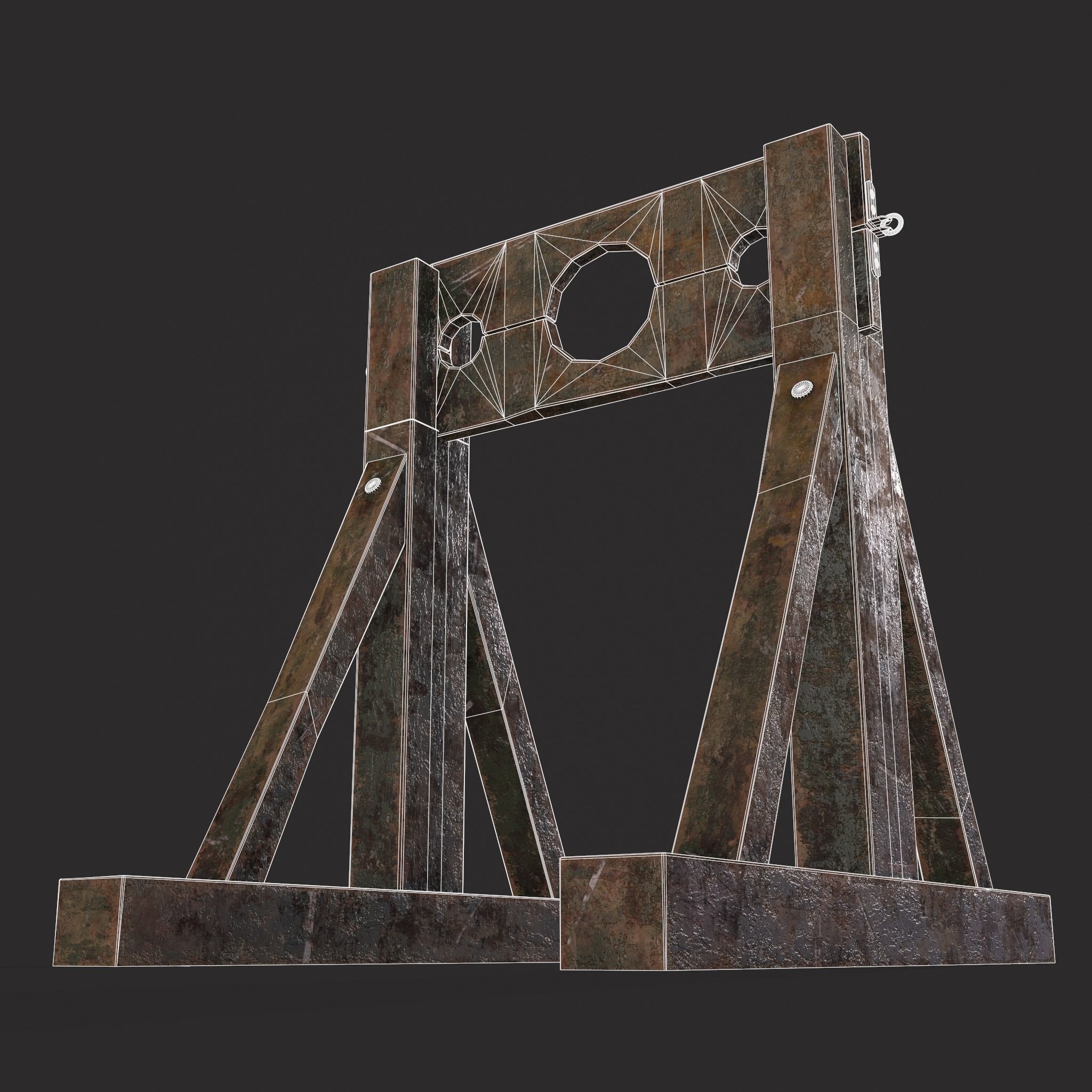 Medieval Stocks 3D Model by Get Dead Entertainment