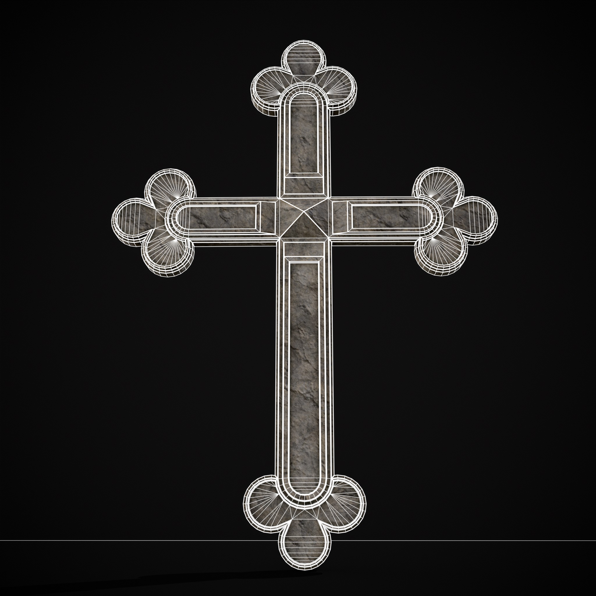 Medieval Stone Wall Cross - 3D Model by Get Dead Entertainment