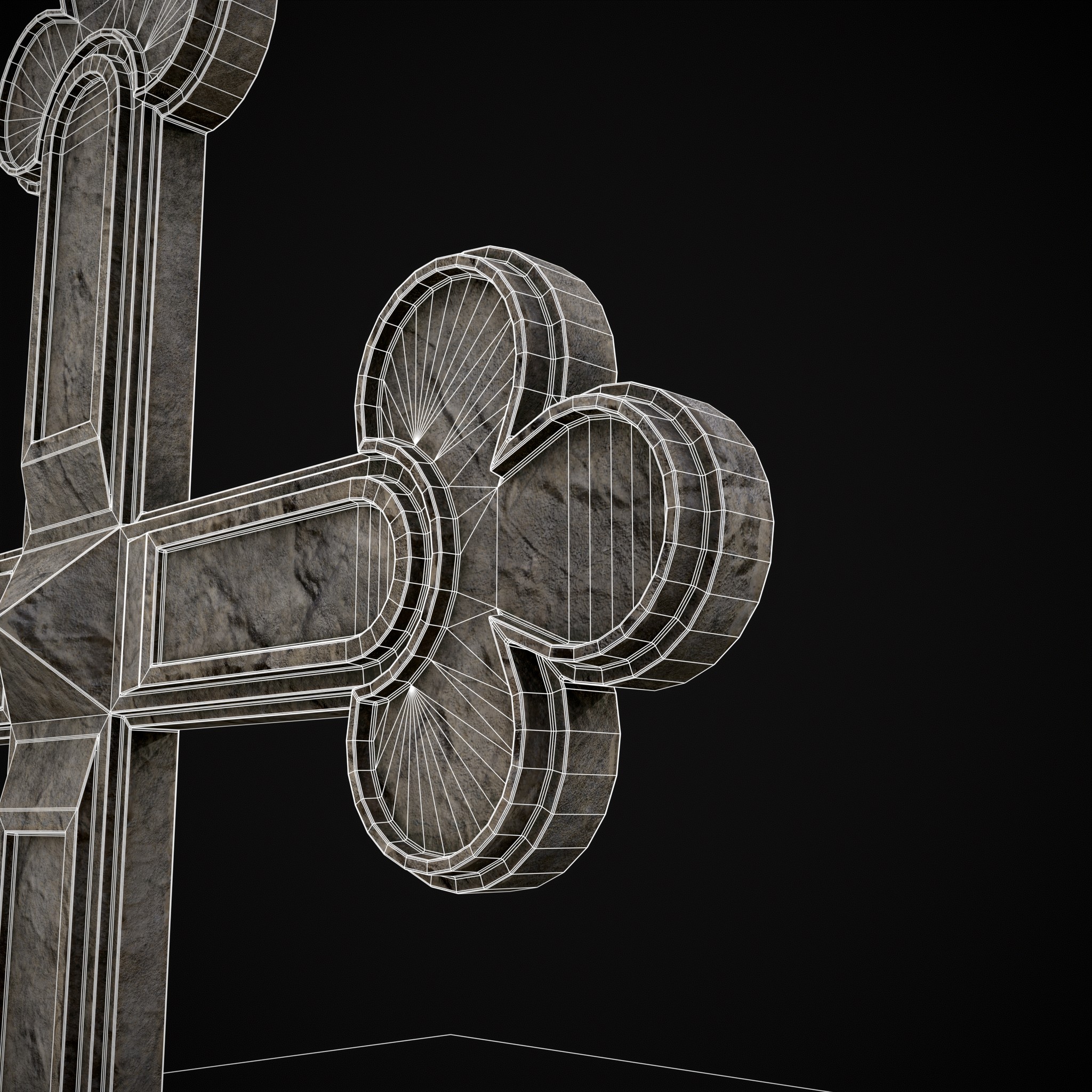 Medieval Stone Wall Cross - 3D Model by Get Dead Entertainment
