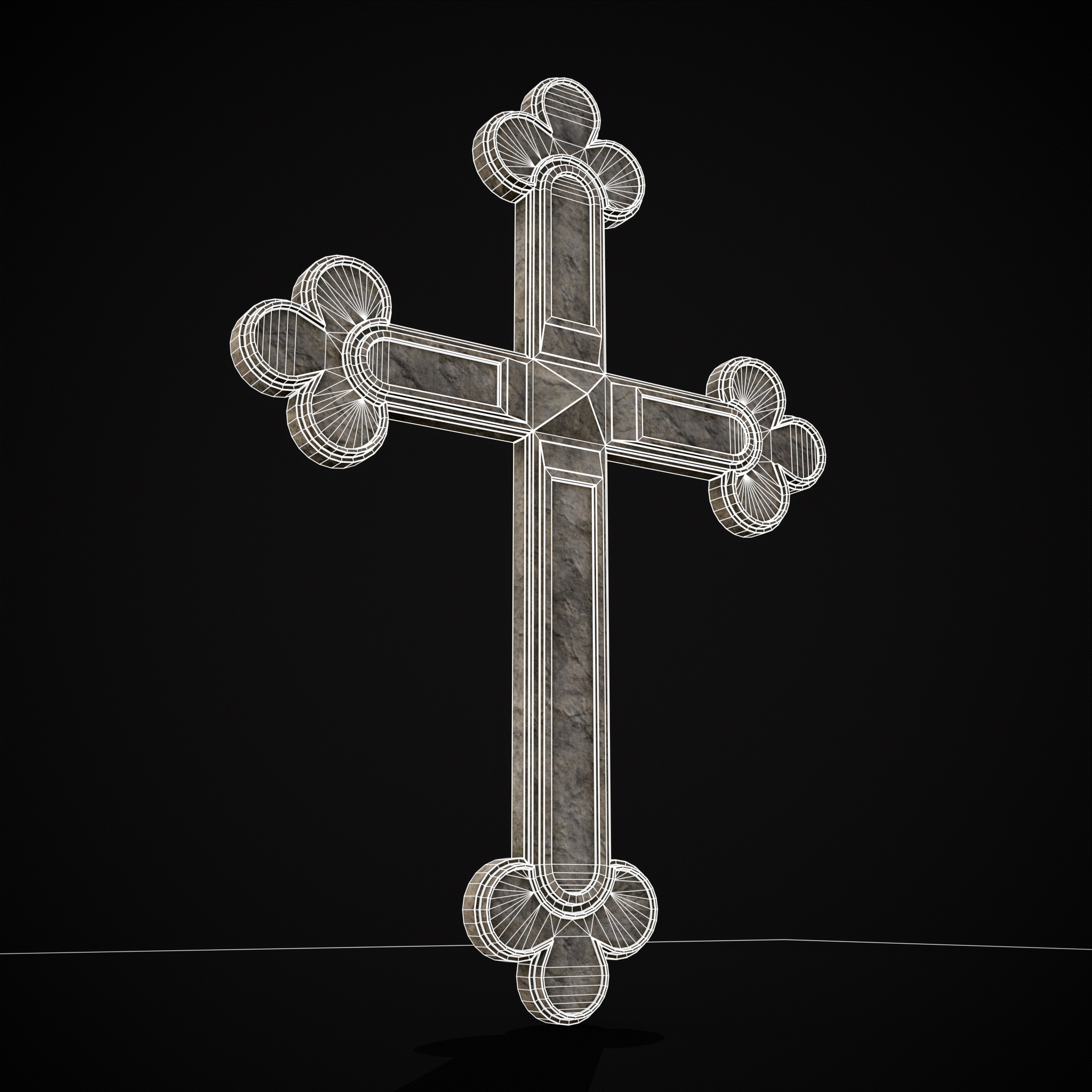 Medieval Stone Wall Cross - 3D Model by Get Dead Entertainment