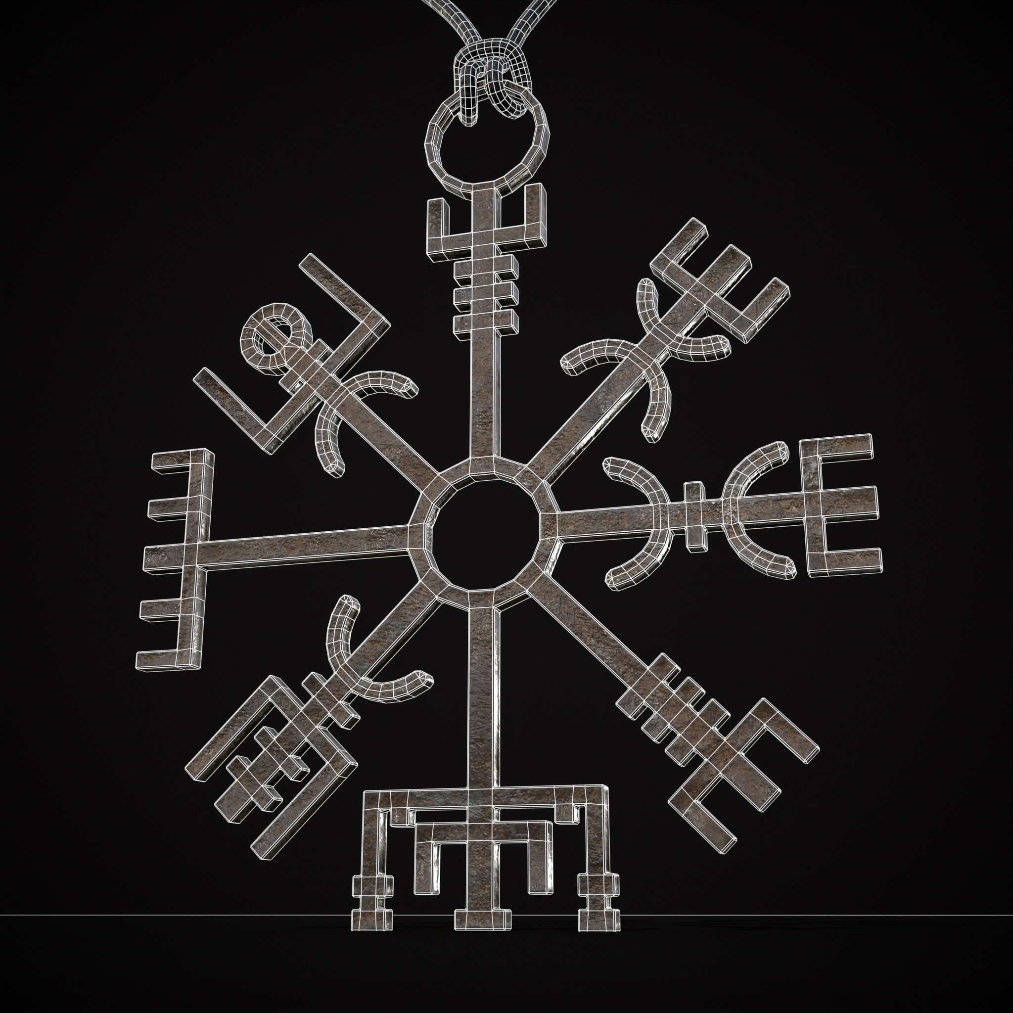 Medieval Viking Compass Necklace - 3D Model by Get Dead Entertainment