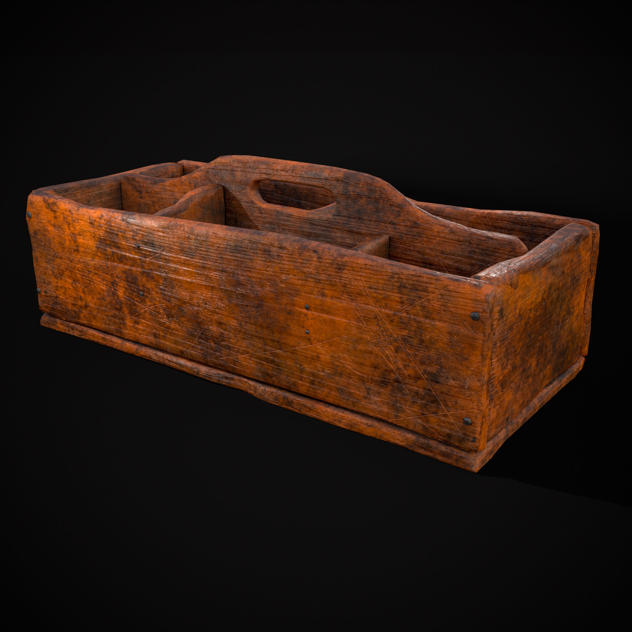 Midieval Tool Rack Medieval Wooden Tool Box - 3D Model by Get Dead Entertainment