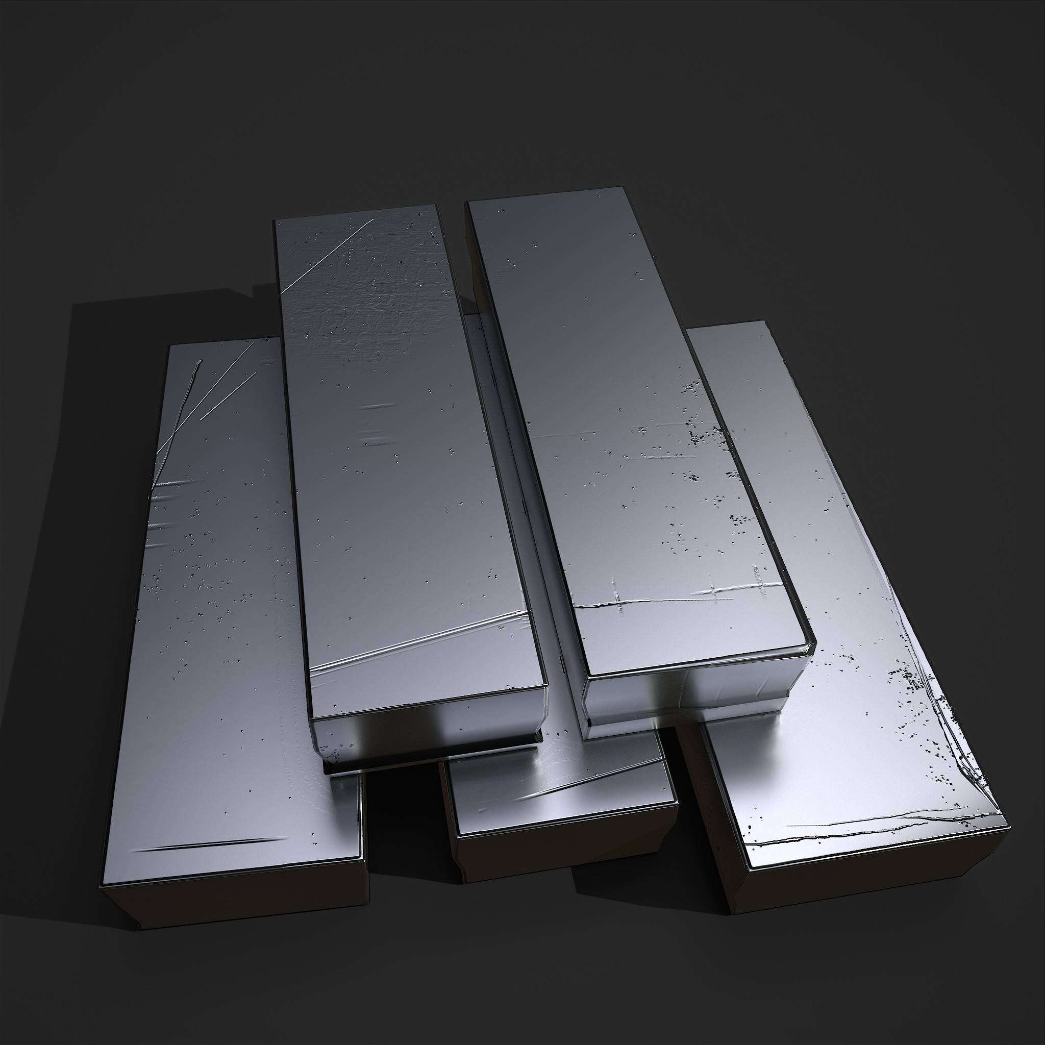 Pewter Bars 3D Model by Get Dead Entertainment
