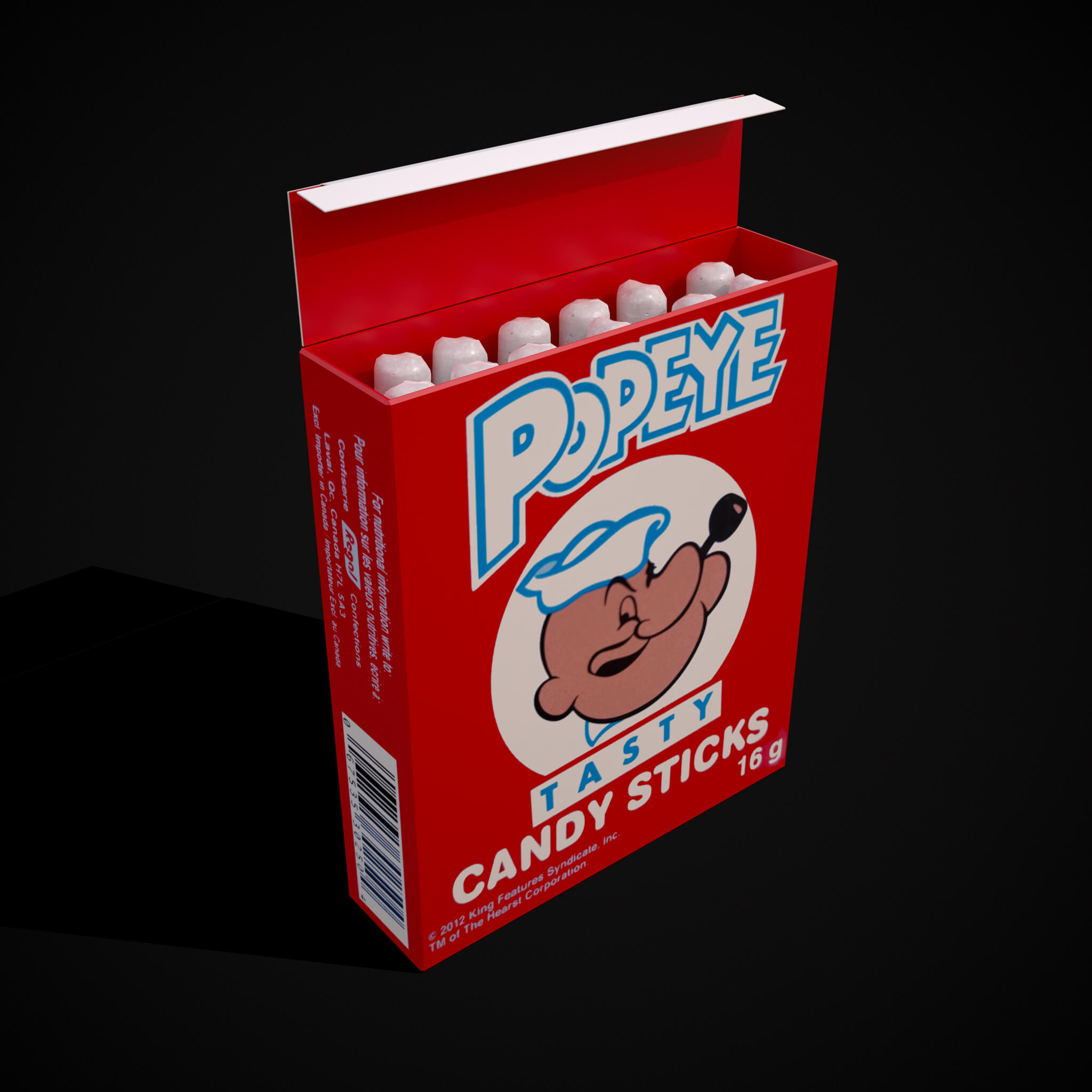 Popeye Candy Sticks 3D Model by Get Dead Entertainment