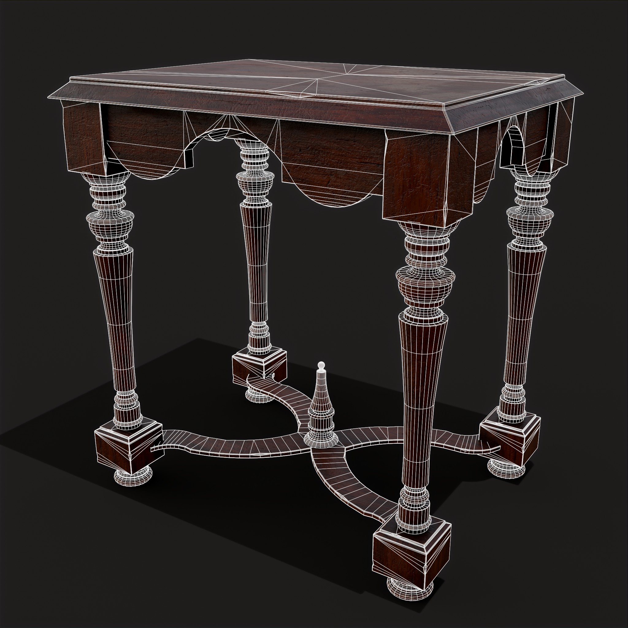 Quality Medieval Elegant End Table 3D Model by Get Dead Entertainment