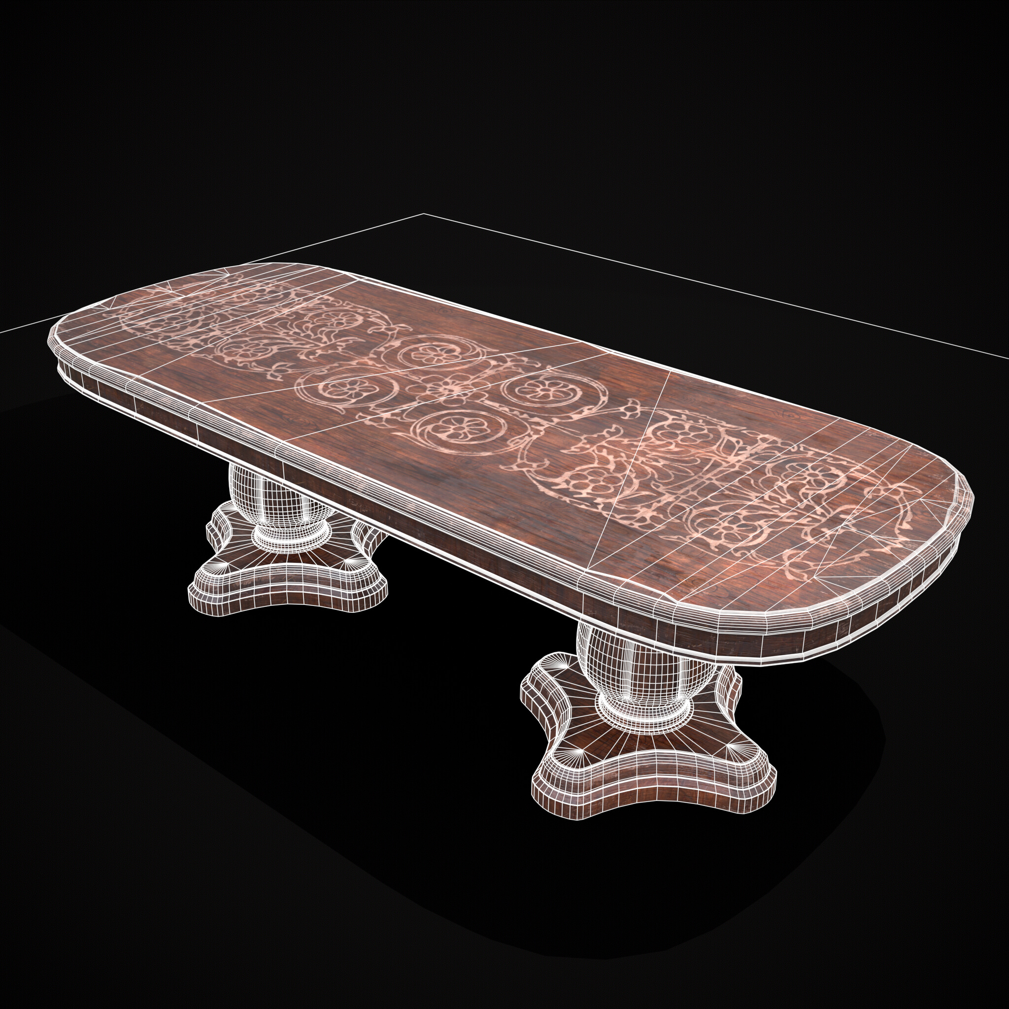 Renaissance Long Table - 3D Model by Get Dead Entertainment