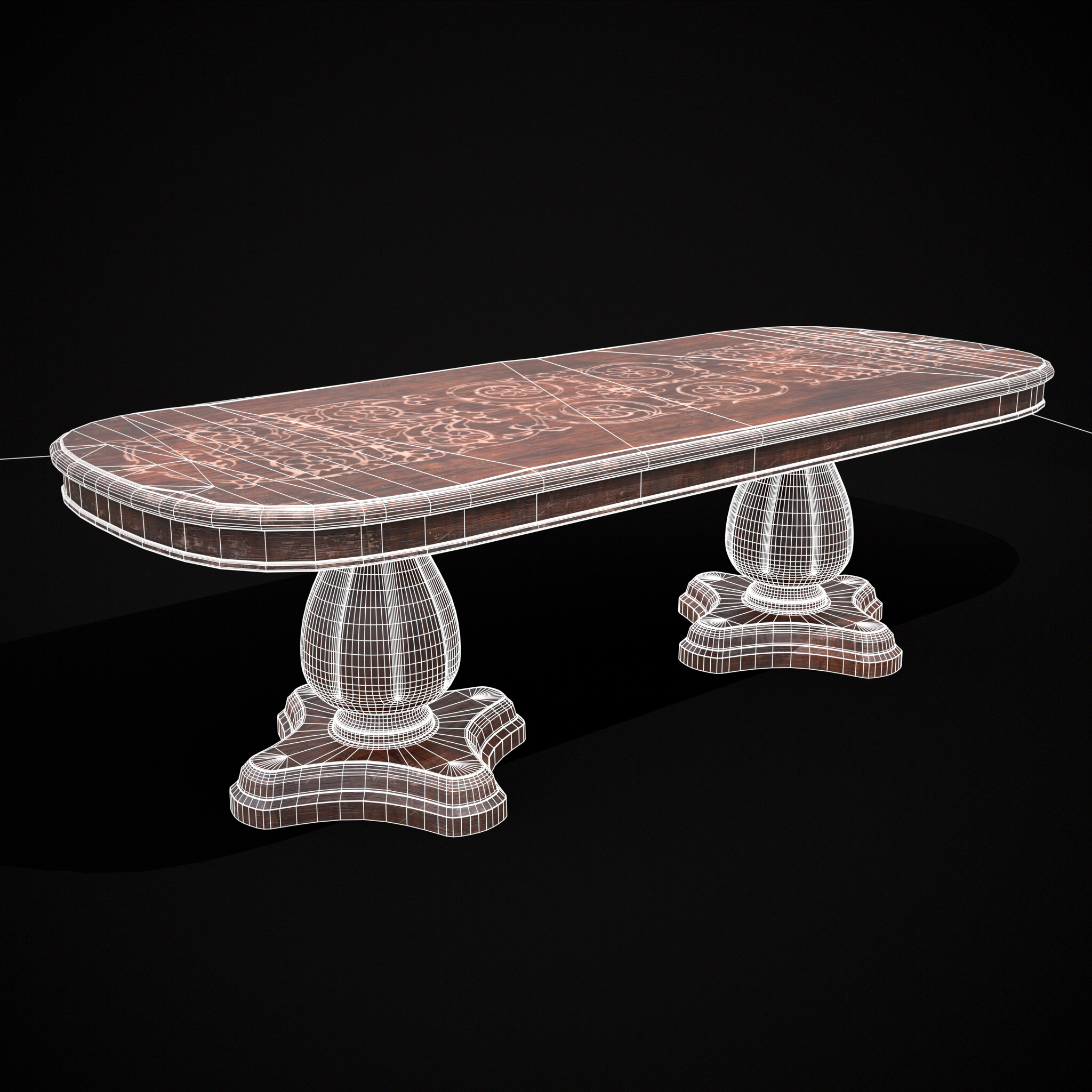 Renaissance Long Table - 3D Model by Get Dead Entertainment