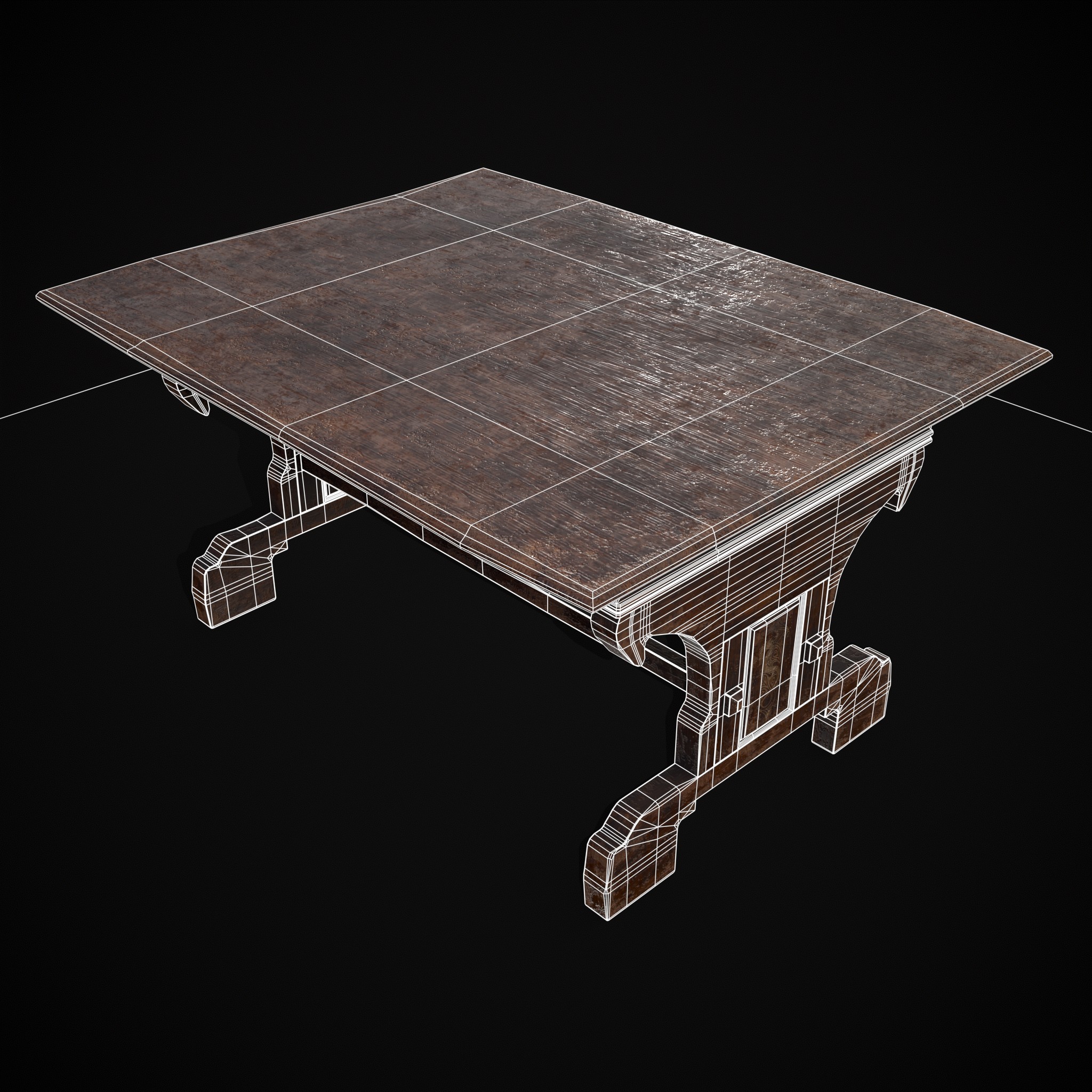 Rustic Elegant Medieval Reading Table - 3D Model by Get Dead Entertainment