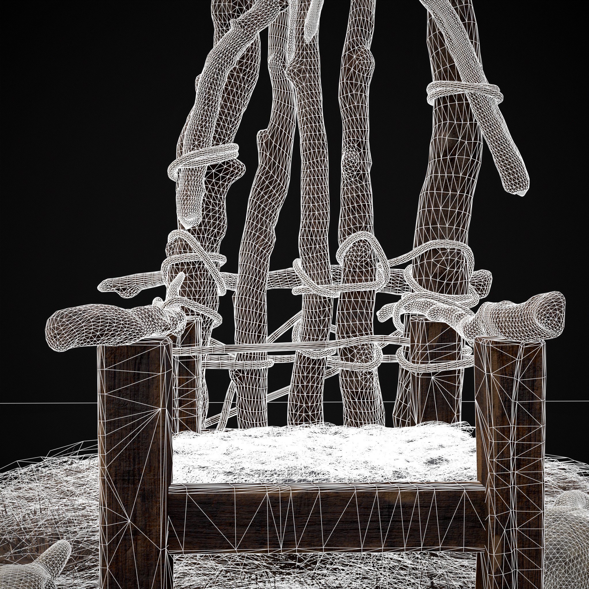 Rustic Throne Rustic Medieval Wooden Throne - 3D Model by Get Dead Entertainment