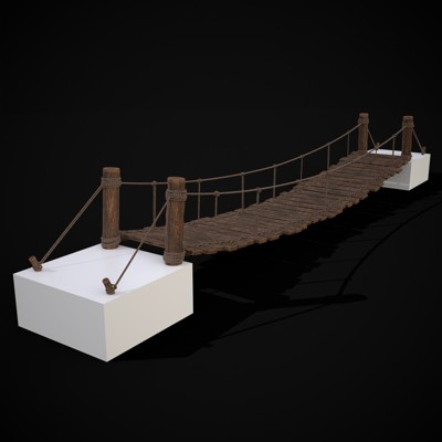 Rustic Wooden Rope Bridge - 3D Model by Get Dead Entertainment