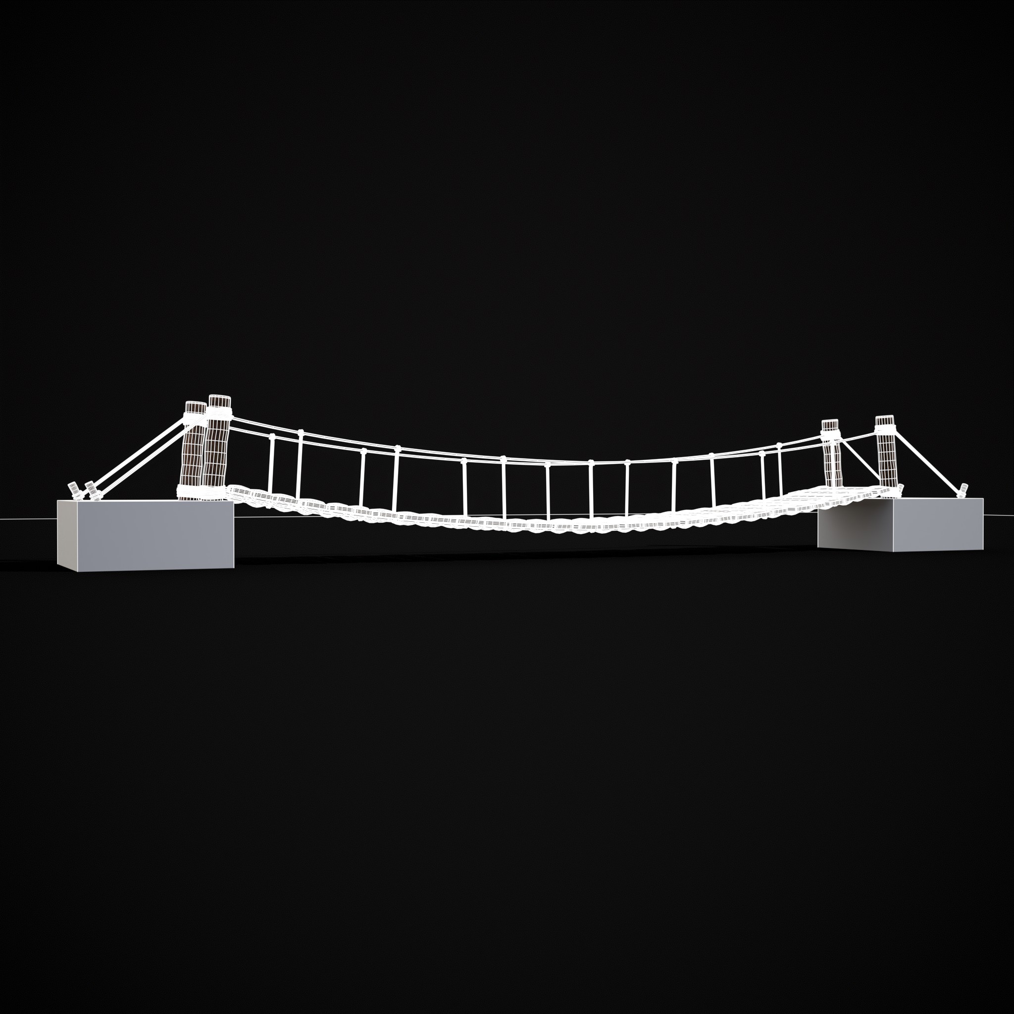 Rustic Wooden Rope Bridge - 3D Model by Get Dead Entertainment