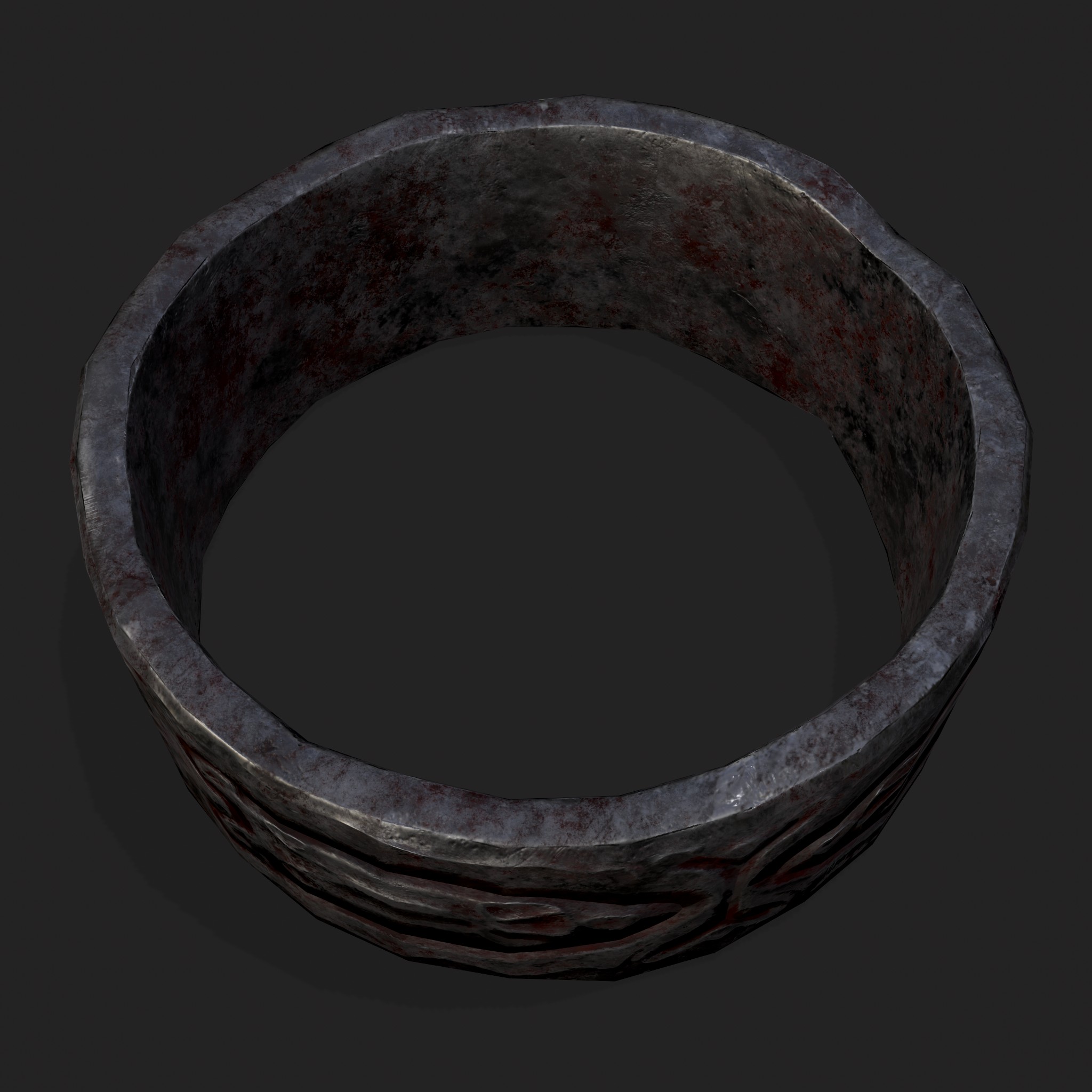 Rusting Medieval Iron Ring 3D Model by Get Dead Entertainment
