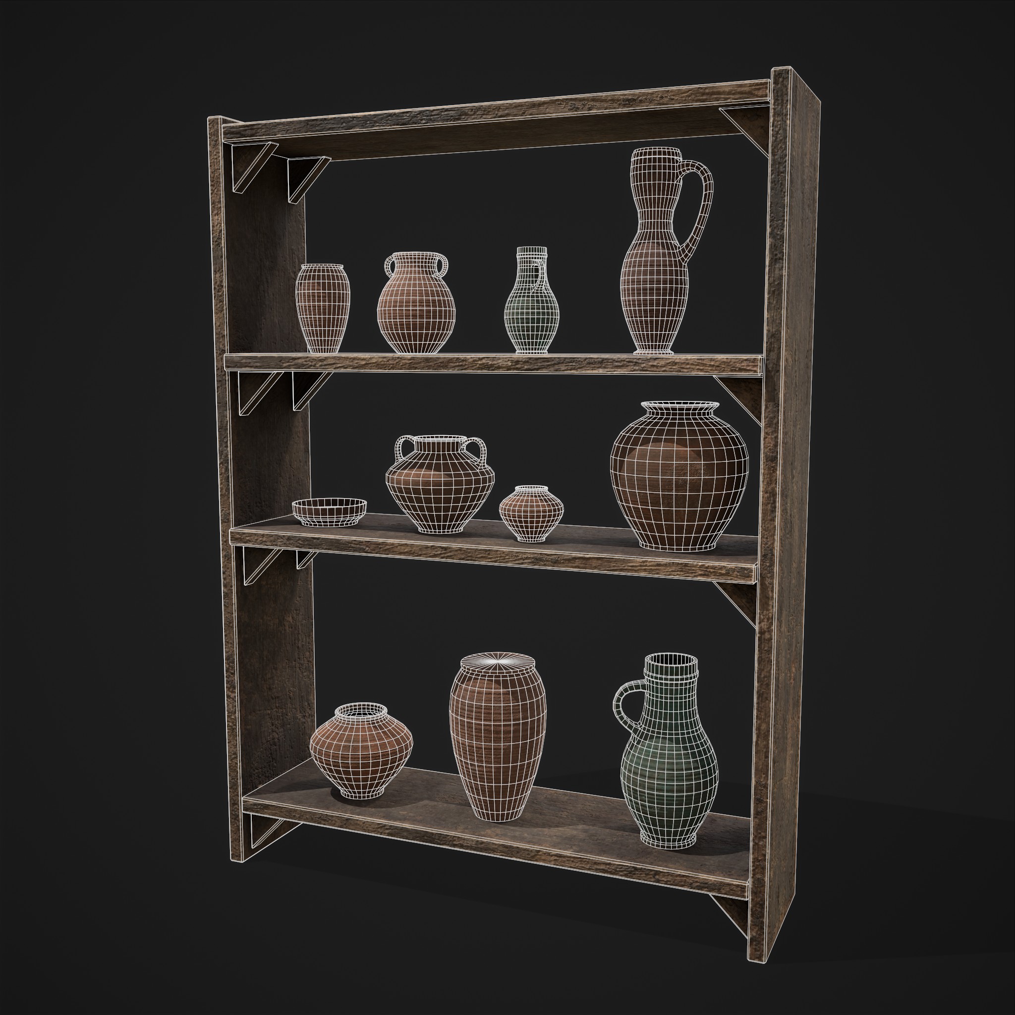 Shelf and Shelf Decor - 3D Model by Get Dead Entertainment