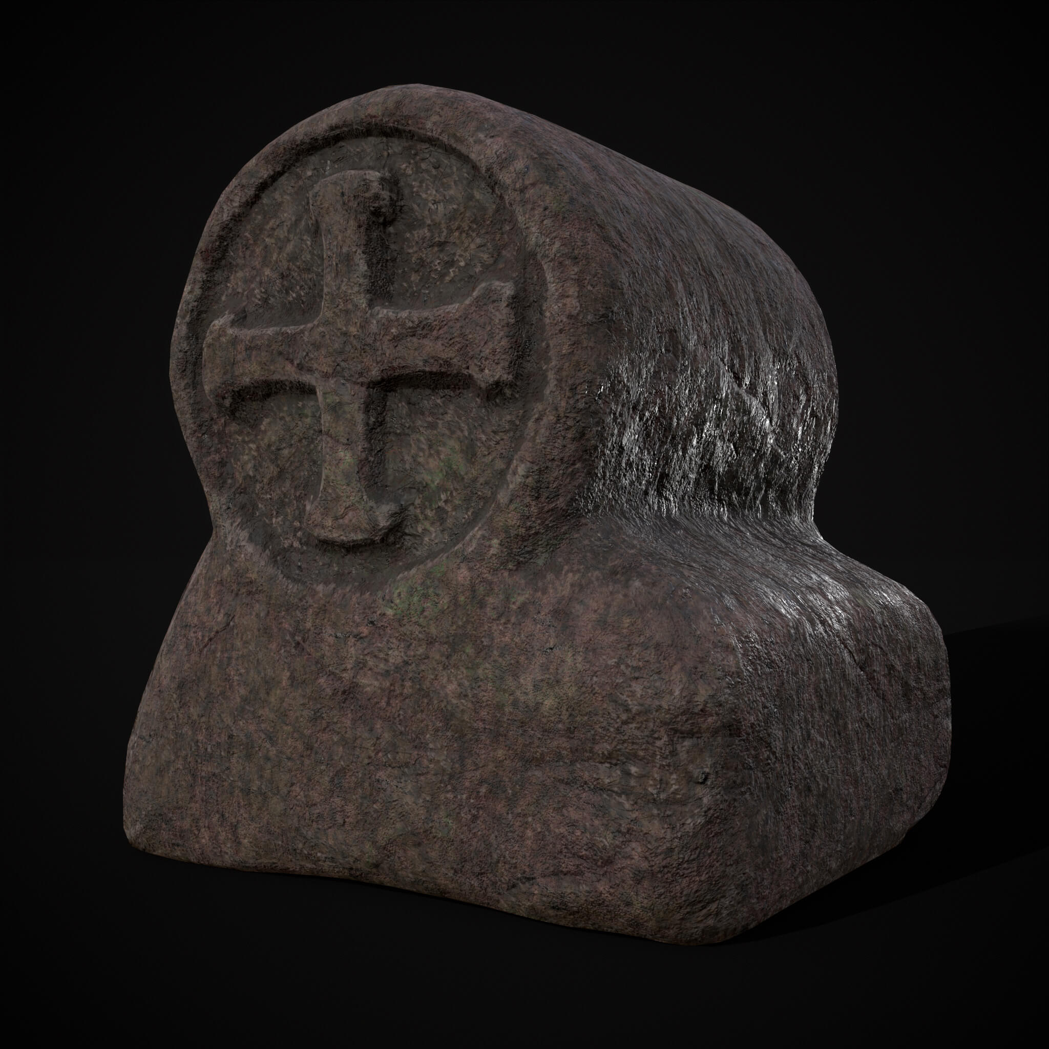 Short Cross Headstone - 3D Model by Get Dead Entertainment