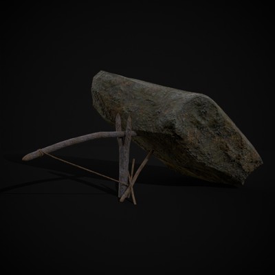 Small Rock Trigger Dead Fall - 3D Model by Get Dead Entertainment