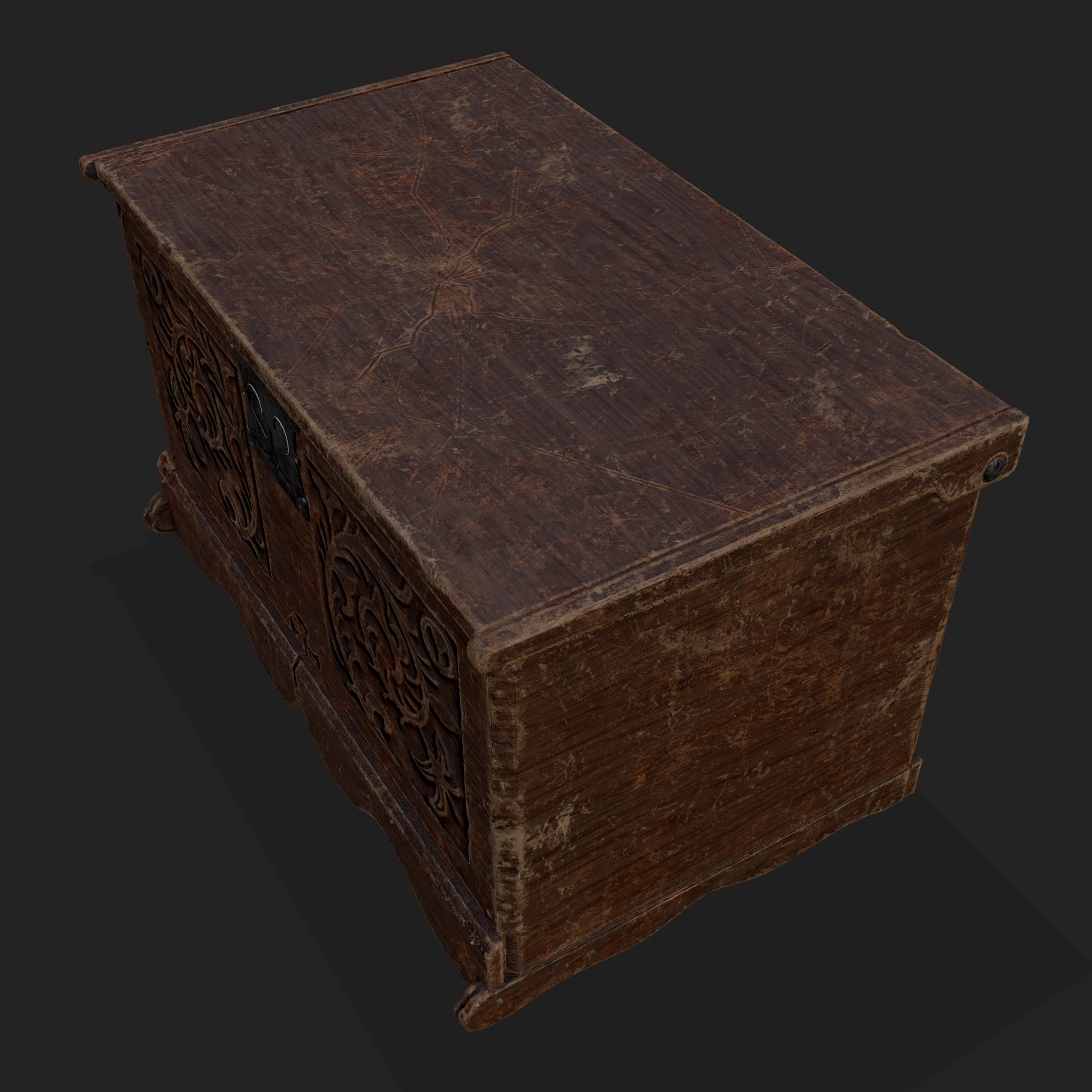 Small Rustic Medieval Wooden Chest - 3D Model by Get Dead Entertainment