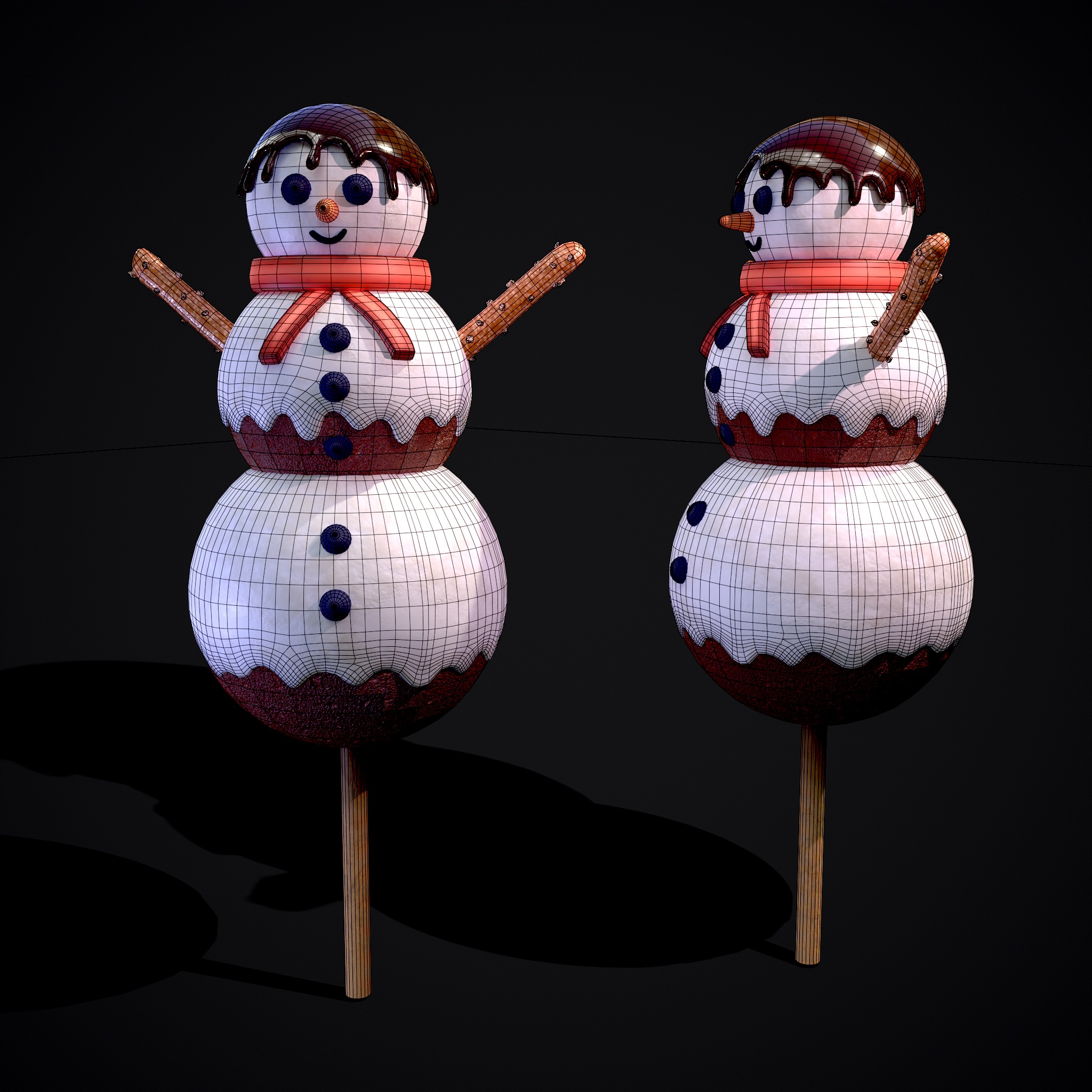Snowman on a Stick 3D Model by Get Dead Entertainment