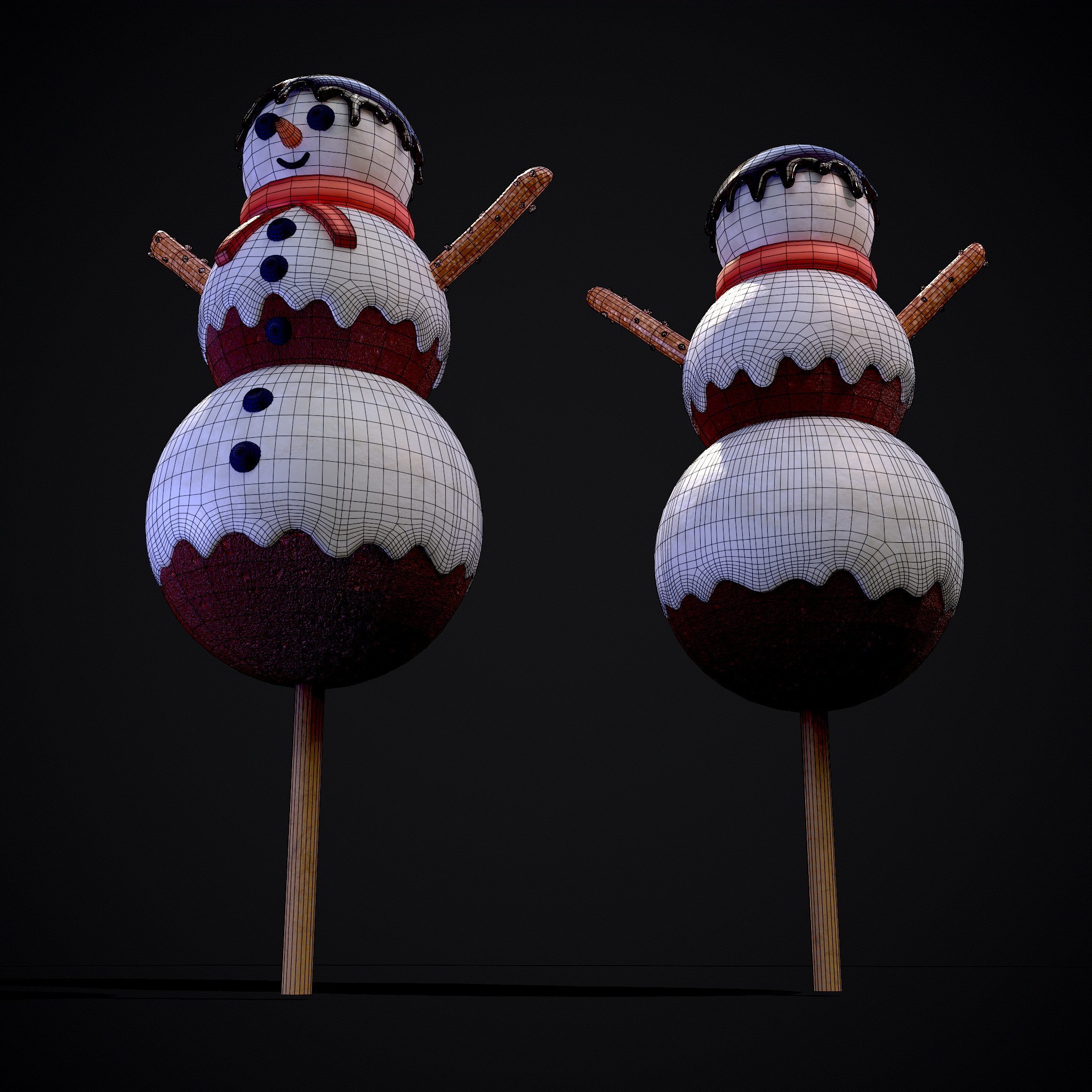 Snowman on a Stick 3D Model by Get Dead Entertainment
