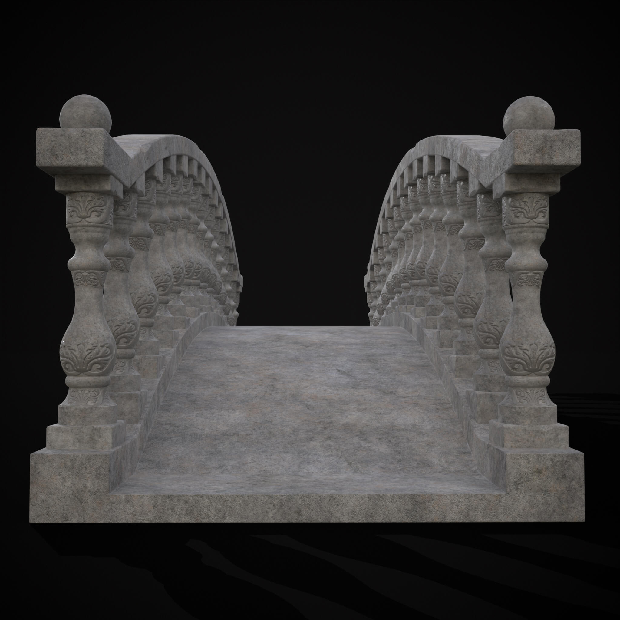 Stone Curved Bridge - 3D Model by Get Dead Entertainment