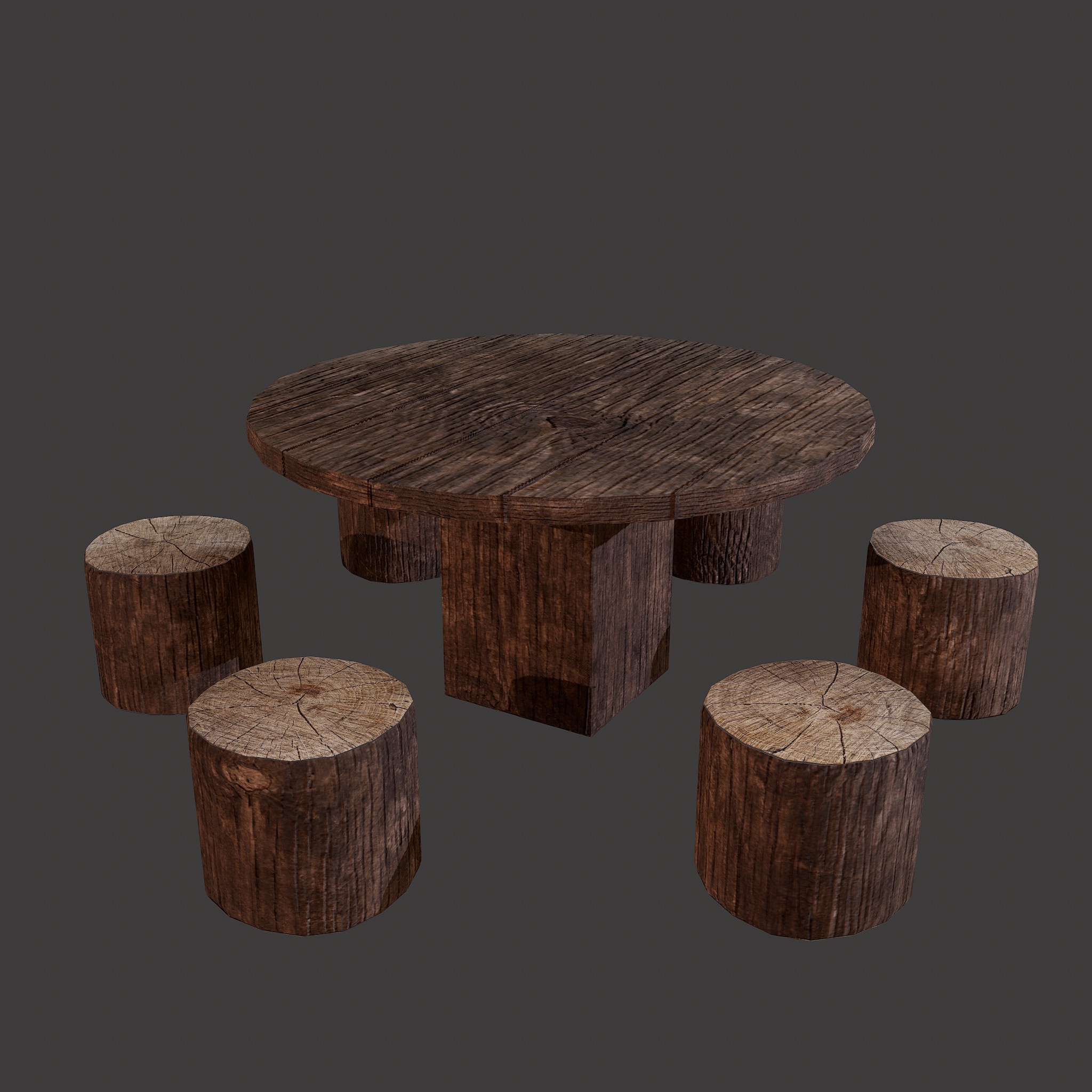 Table and Stumps 3D Model by Get Dead Entertainment