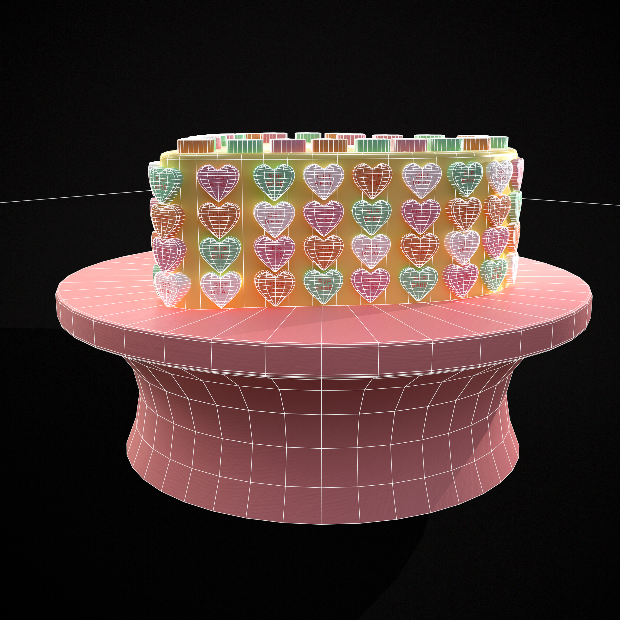 Valentines Sweethearts Cake - 3D Model by Get Dead Entertainment