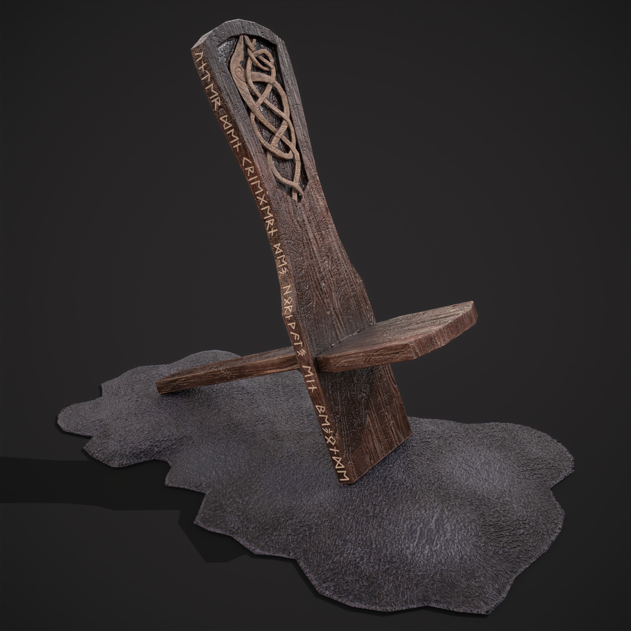 Viking Chair on Fur 3D Model by Get Dead Entertainment
