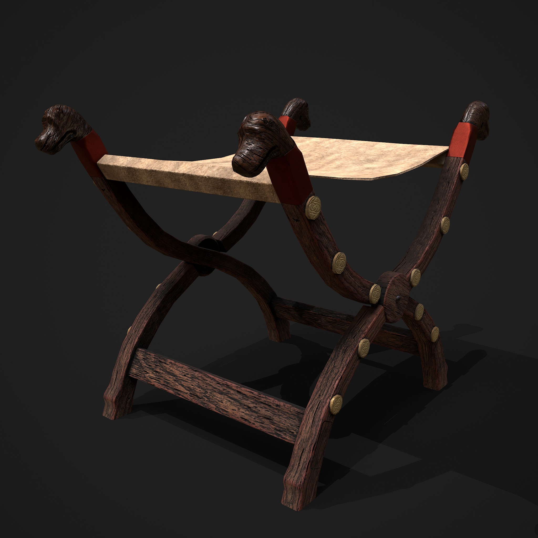Viking Decorative Stool 3D Model by Get Dead Entertainment