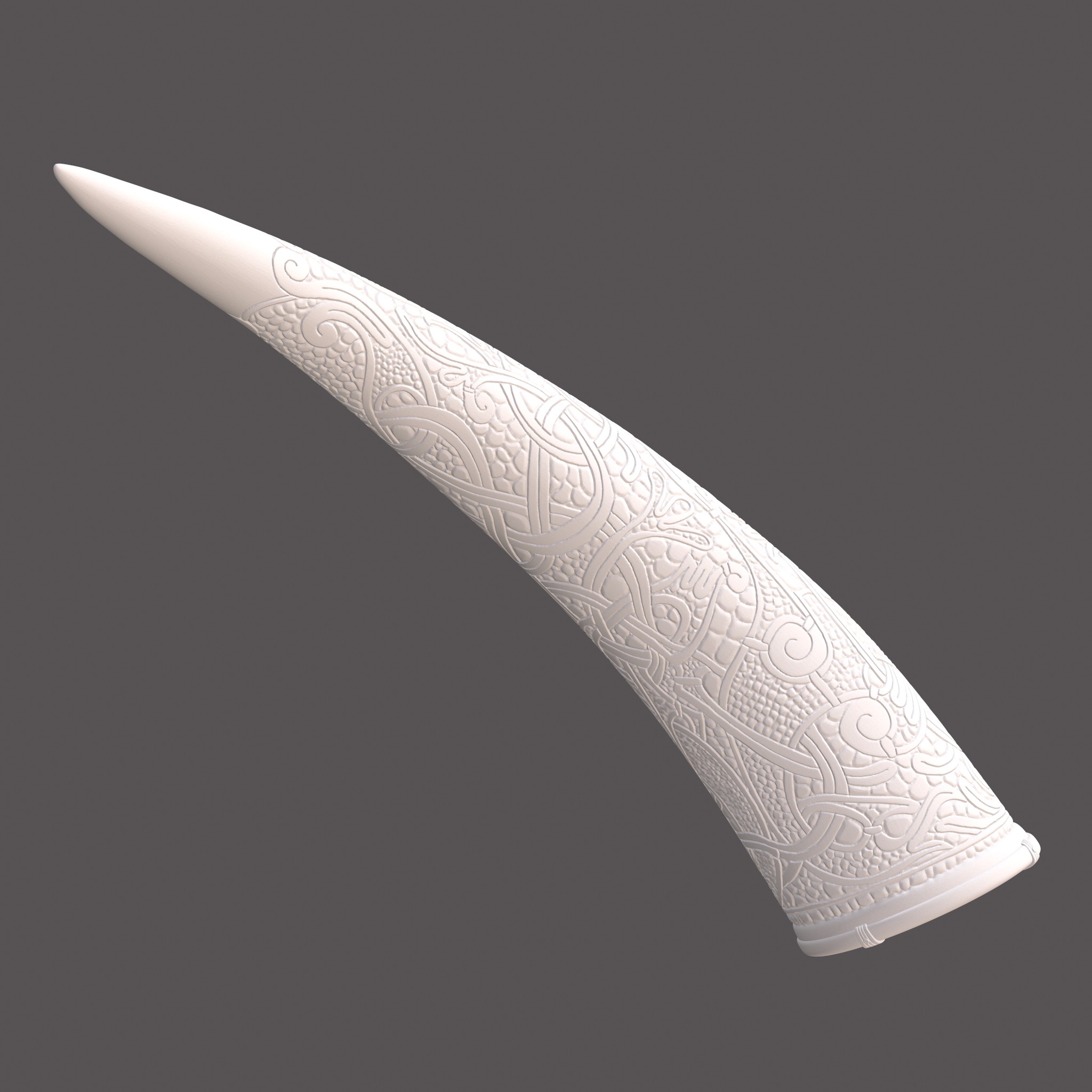 Viking Horn 3D Printable by Get Dead Entertainment