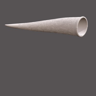 Viking Horn 3D Printable by Get Dead Entertainment