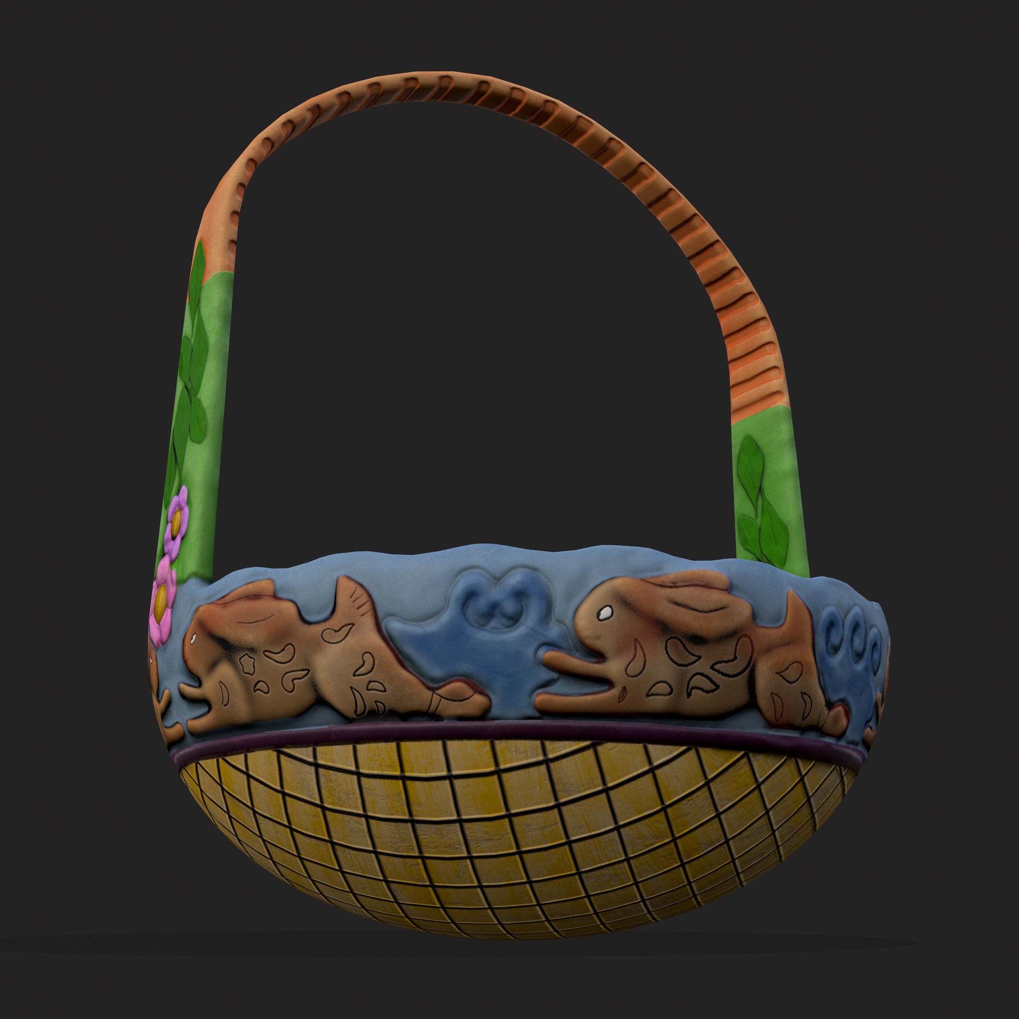Vintage Easter Basket 3D Model by Get Dead Entertainment