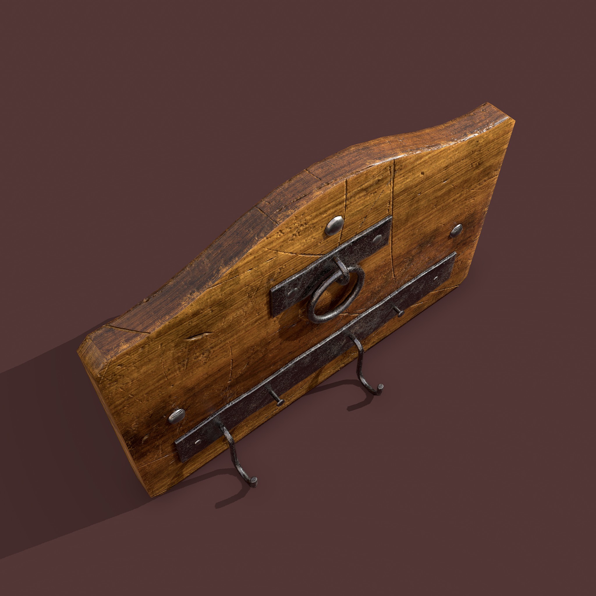 Wall Rack Wooden - 3D Model by Get Dead Entertainment