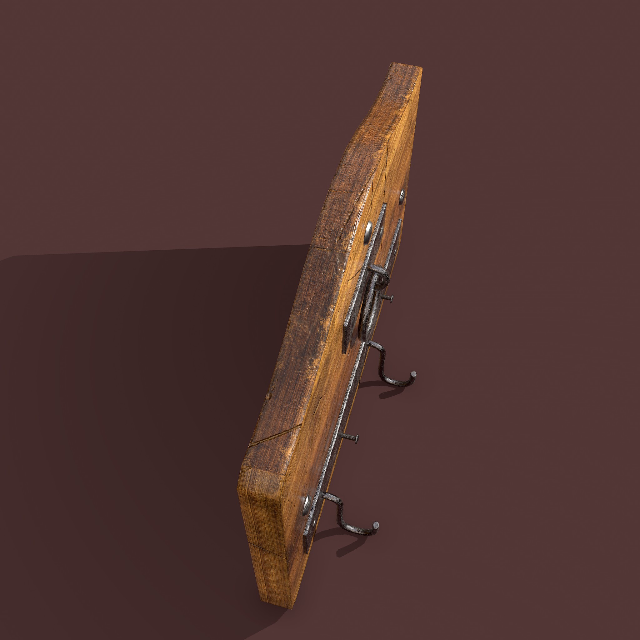 Wall Rack Wooden - 3D Model by Get Dead Entertainment