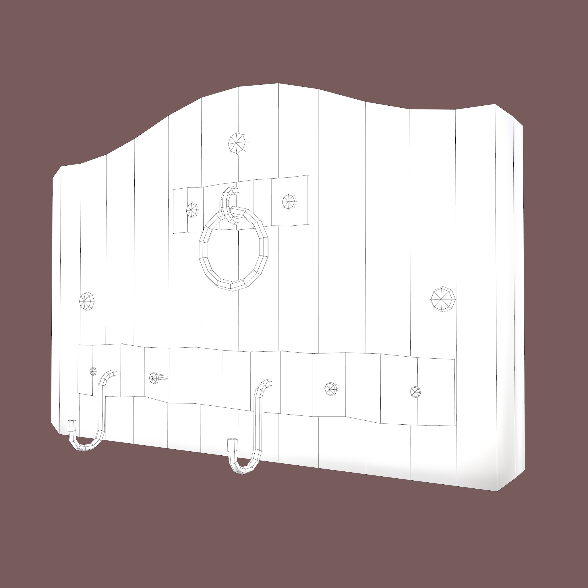 Wall Rack Wooden - 3D Model by Get Dead Entertainment