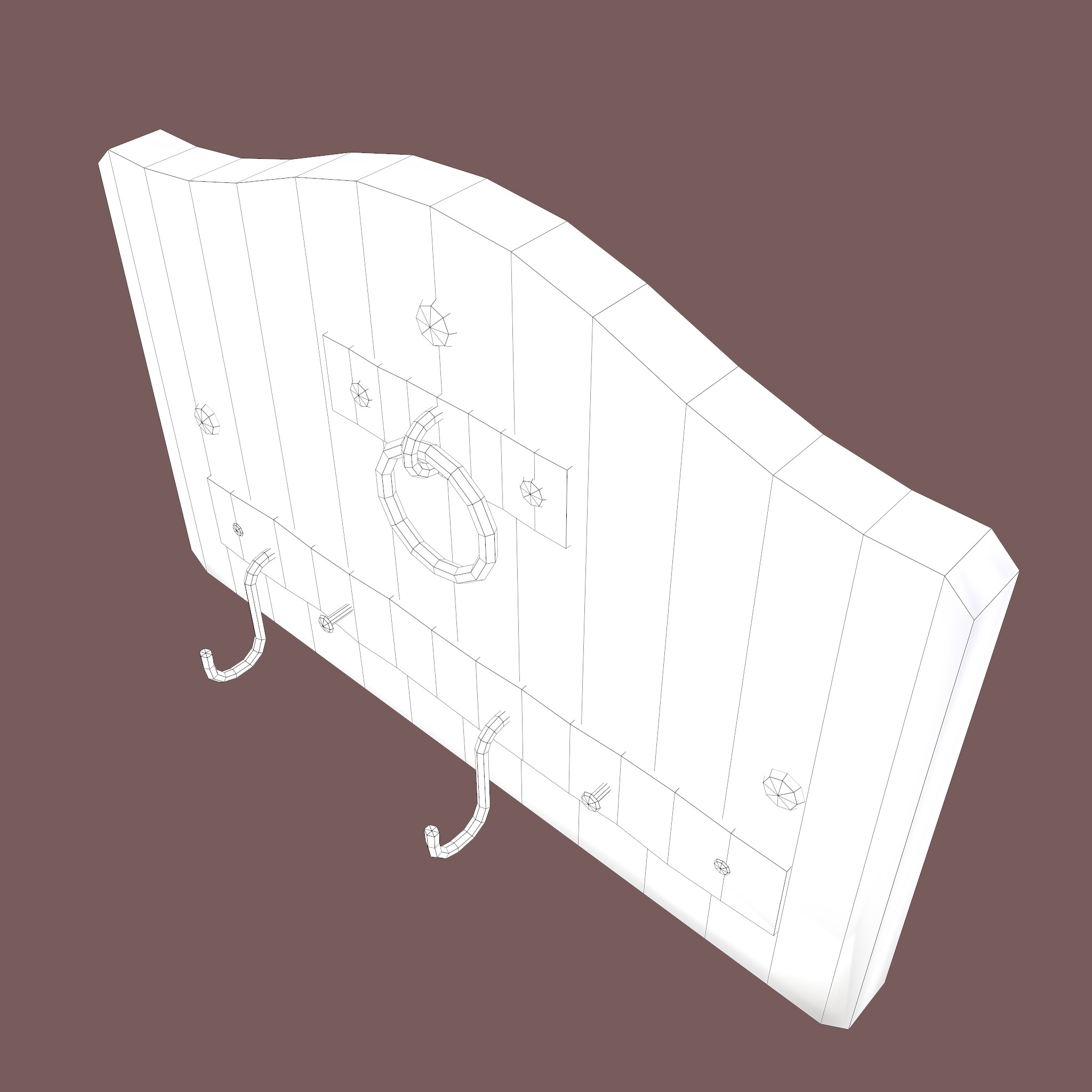 Wall Rack Wooden - 3D Model by Get Dead Entertainment