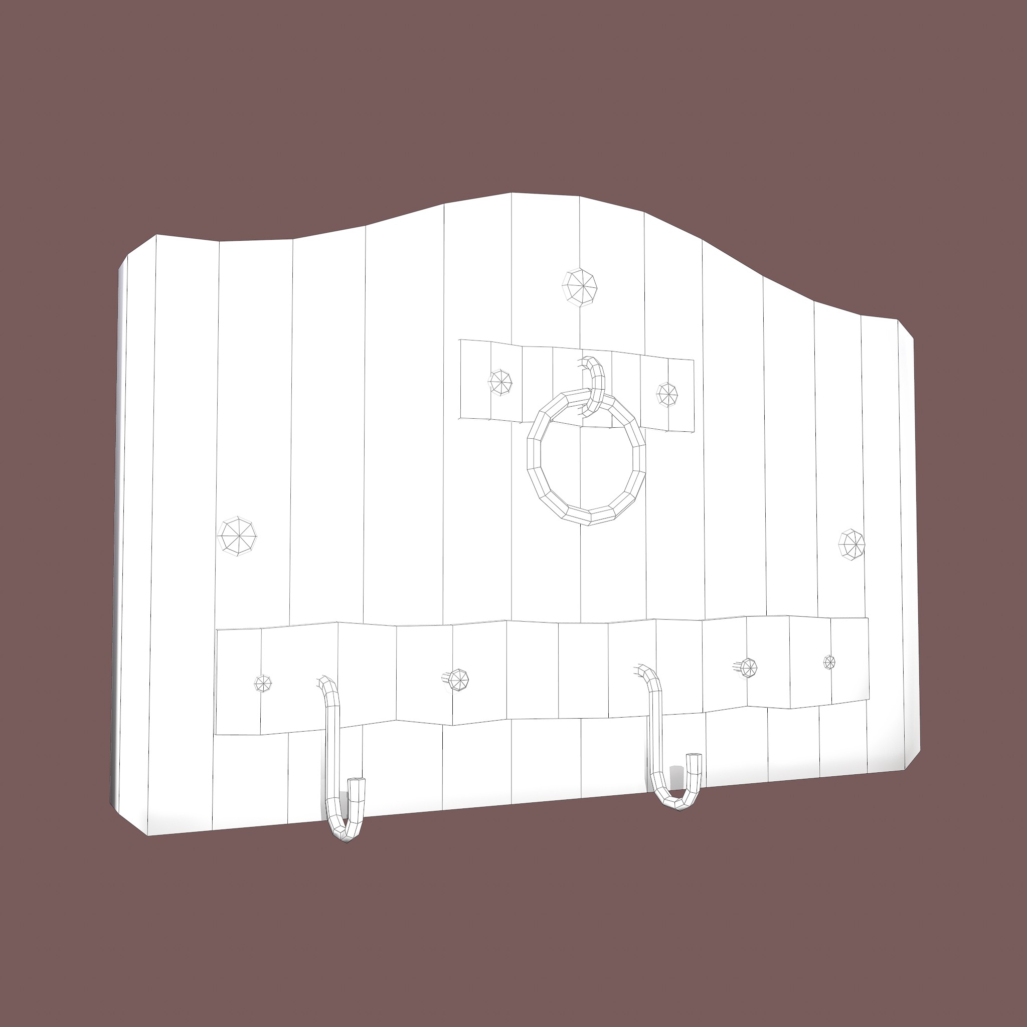 Wall Rack Wooden - 3D Model by Get Dead Entertainment