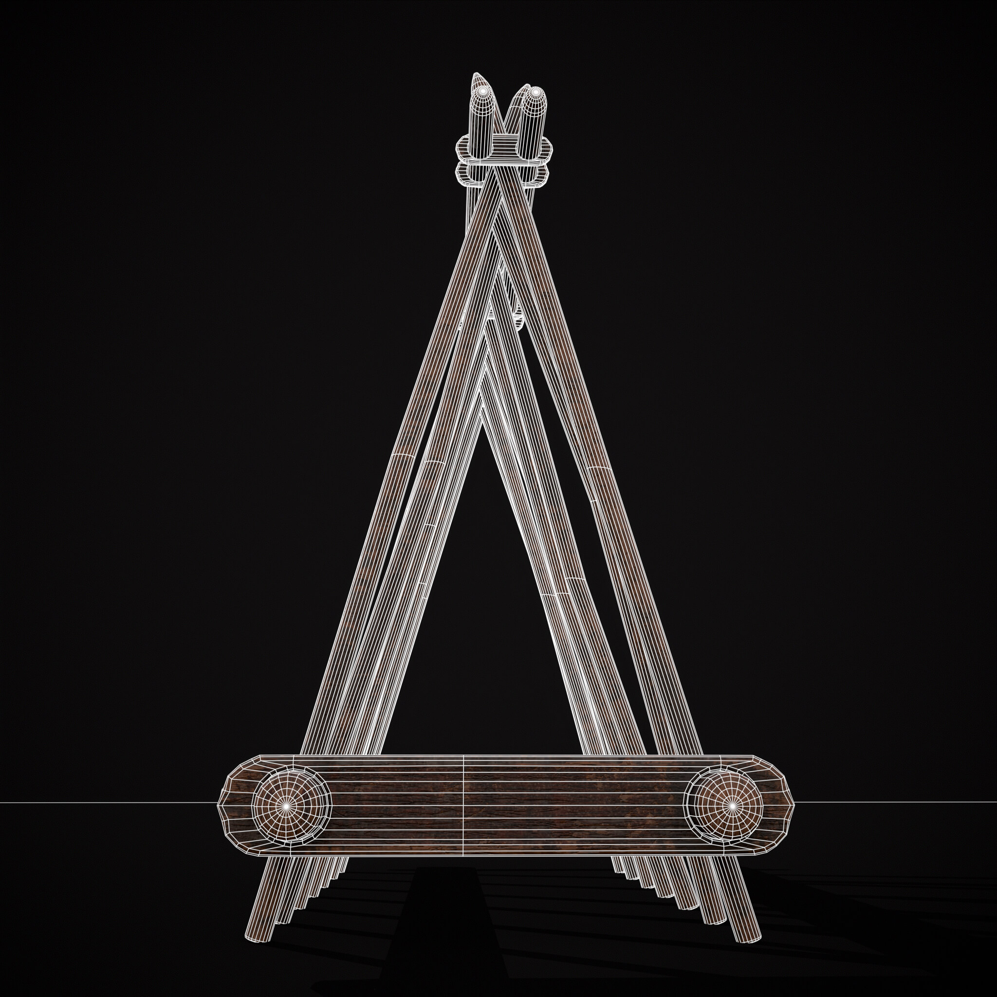 Wooden Triangle Dish Rack - 3D Model by Get Dead Entertainment