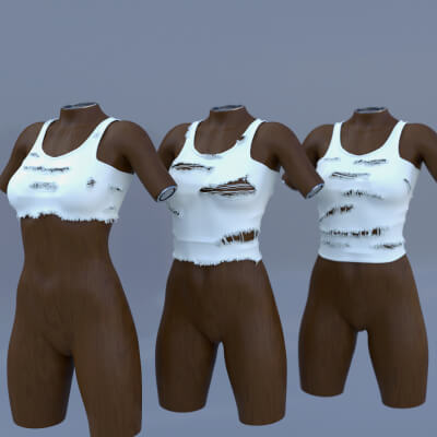 GD Ripped and Torn Tank Tops 5 Styles for G8F/G8.1F/G9