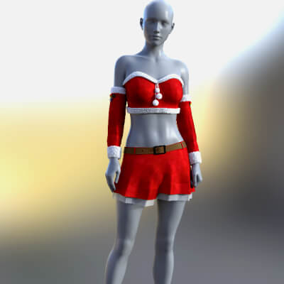 GD Sexy Christmas Outfit for Genesis 8 Female