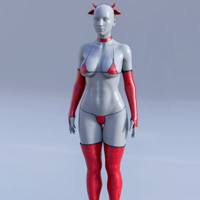 GD Sexy Cow Outfit &ndash Leather Edition for Genesis 8 Fem