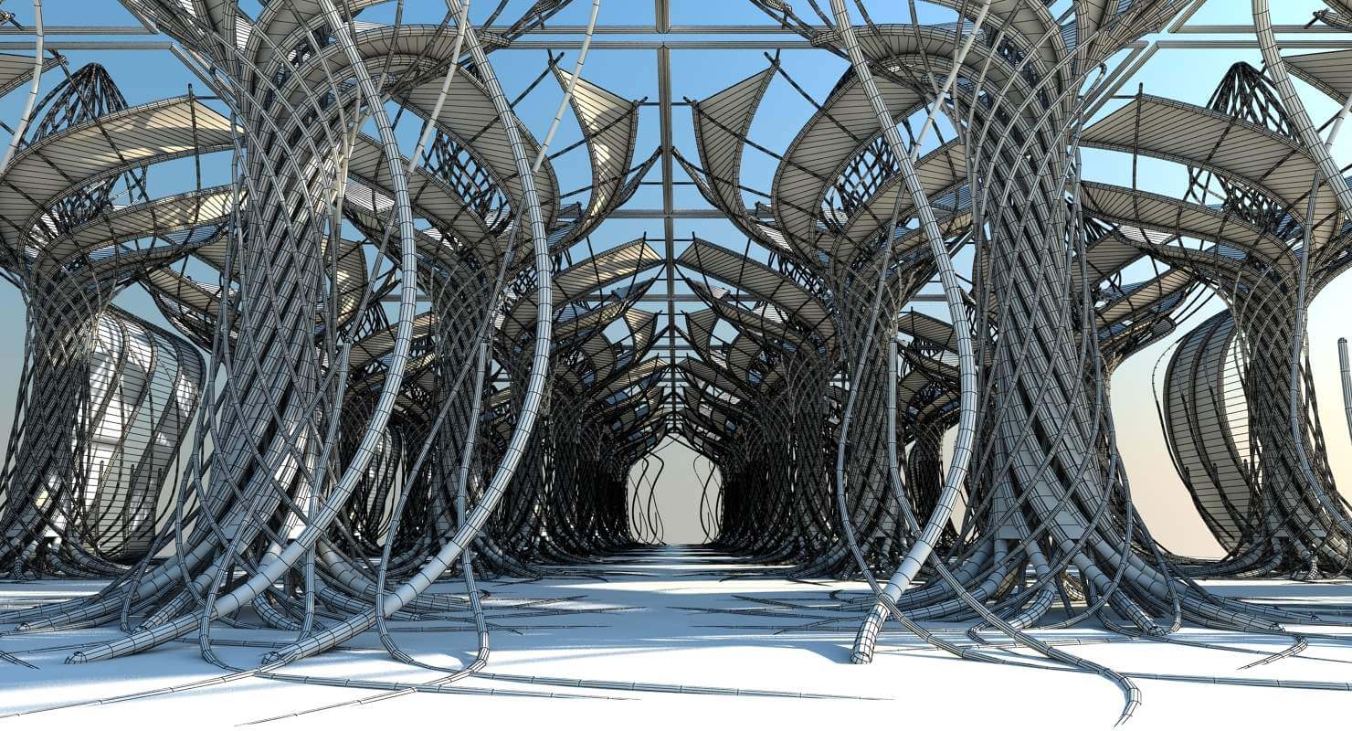 Futuristic Architectural Interior - 3D Model by Giimann