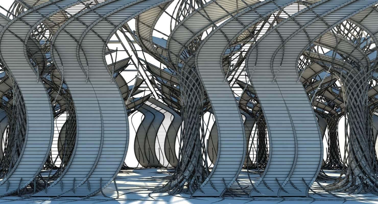 Futuristic Architectural Interior - 3D Model by Giimann