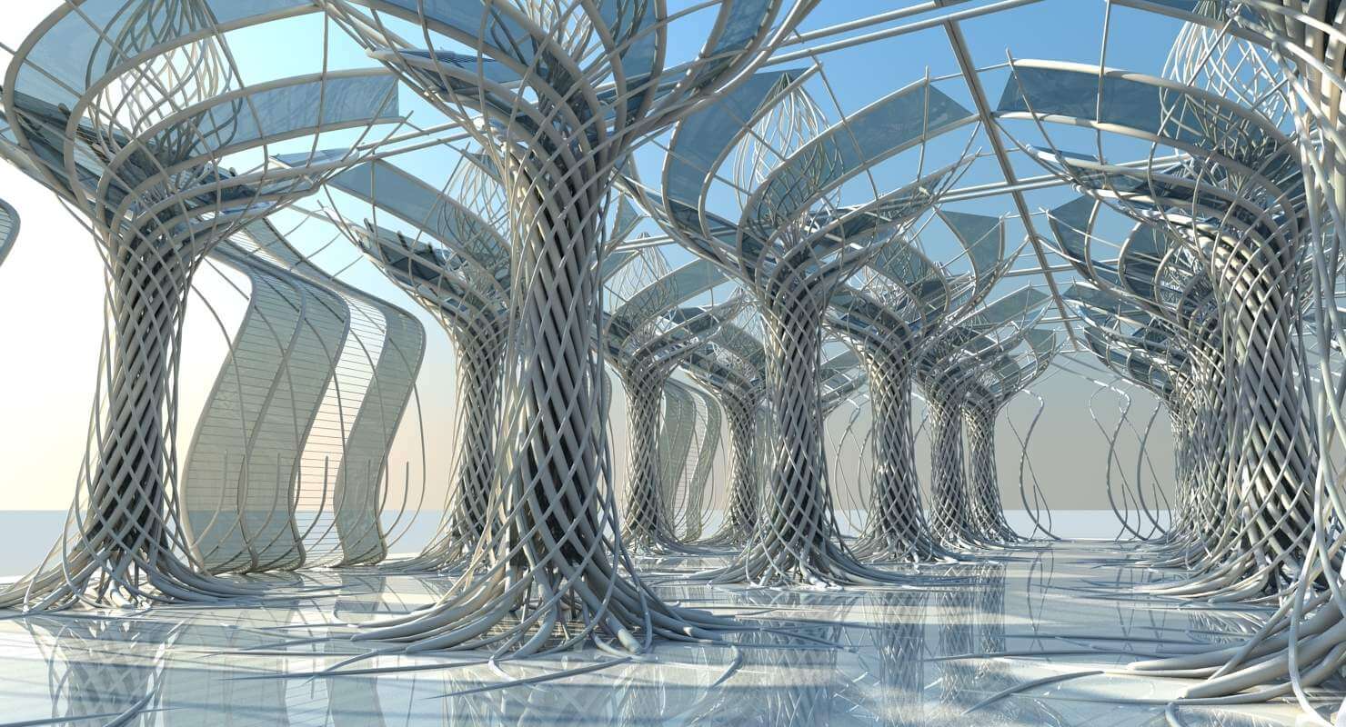 Futuristic Architectural Interior - 3D Model by Giimann