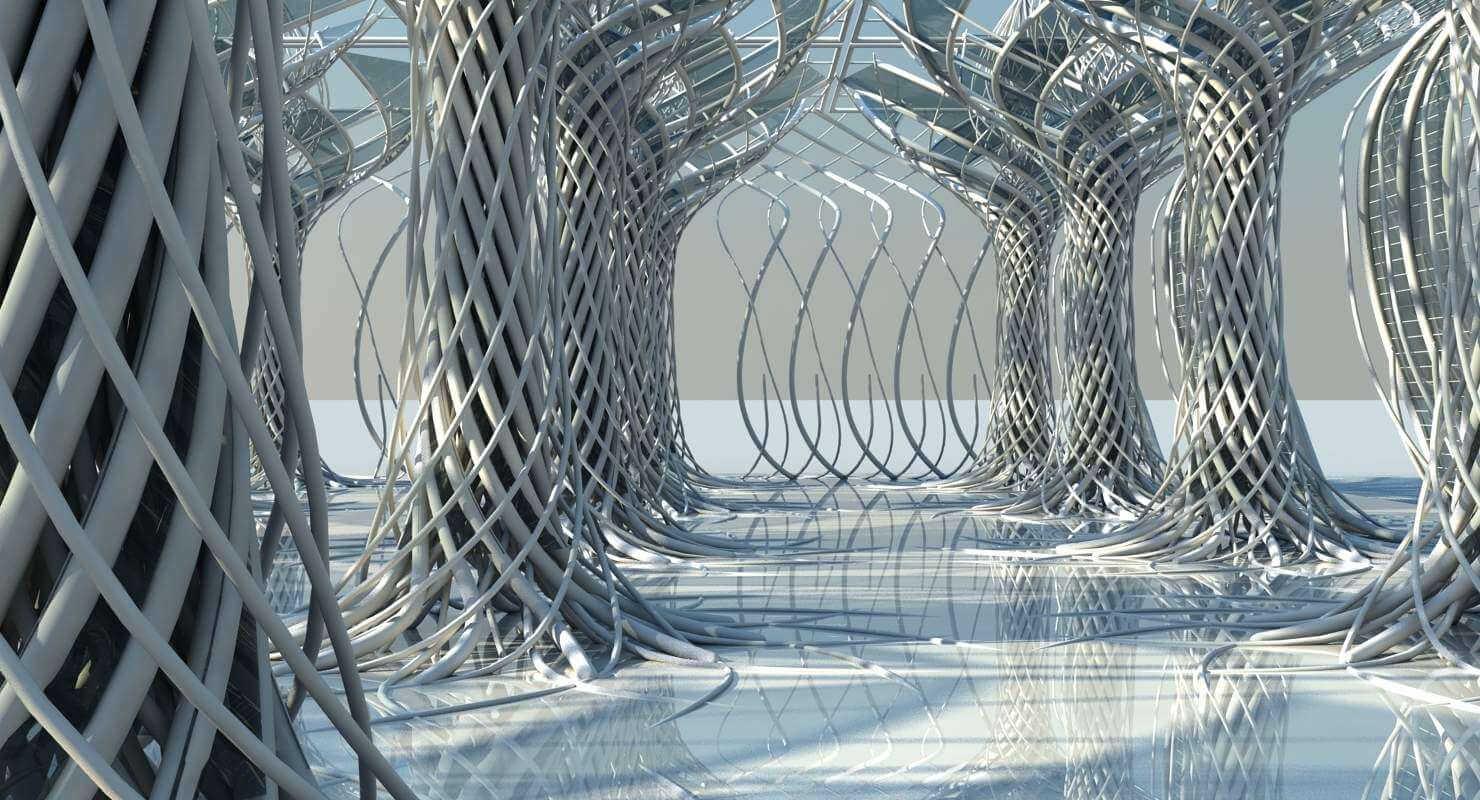 Futuristic Architectural Interior - 3D Model by Giimann